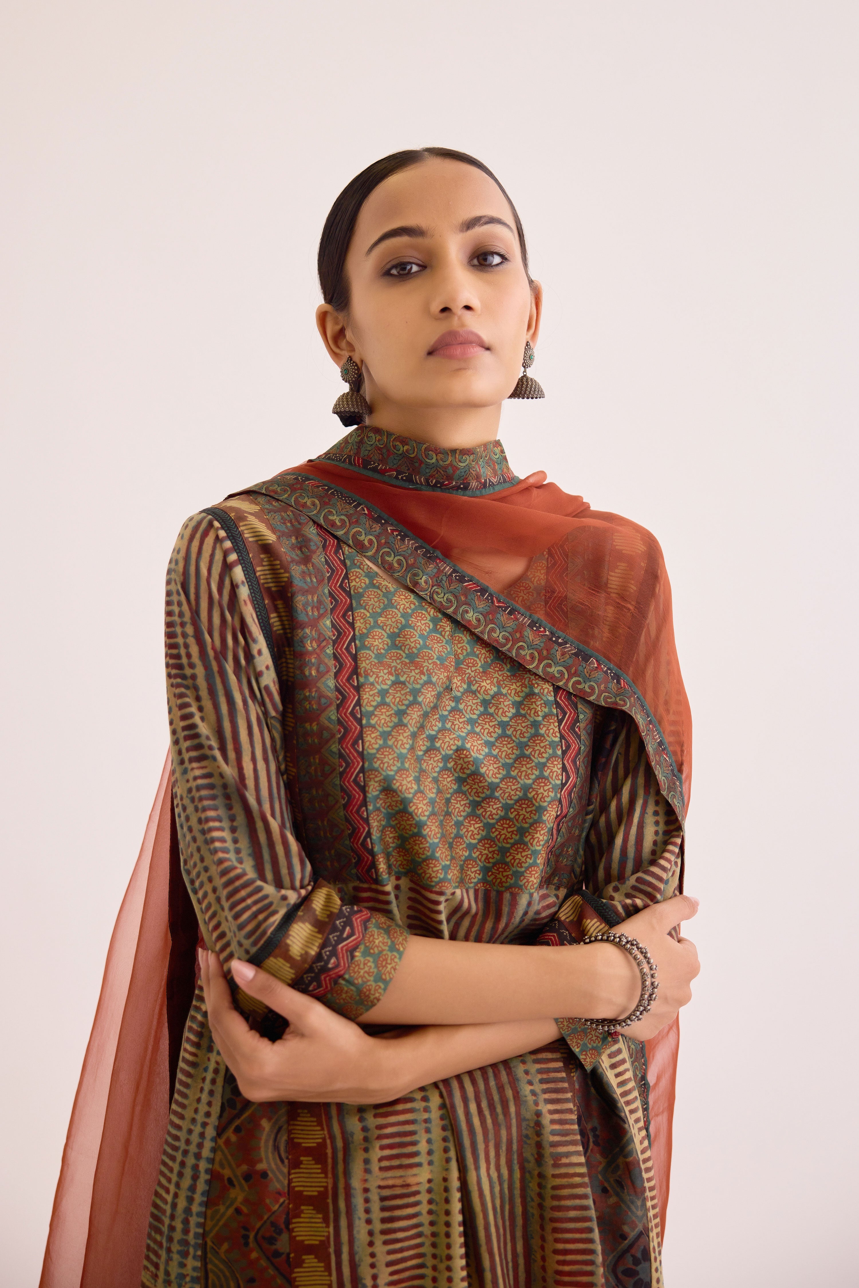 Adya Kurta Green Rust (9608970666283)