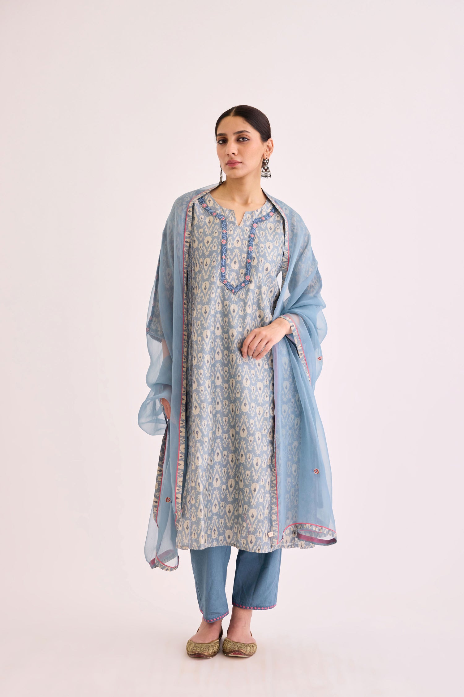 Aruni Dupatta Blue Grey (9609979527467)