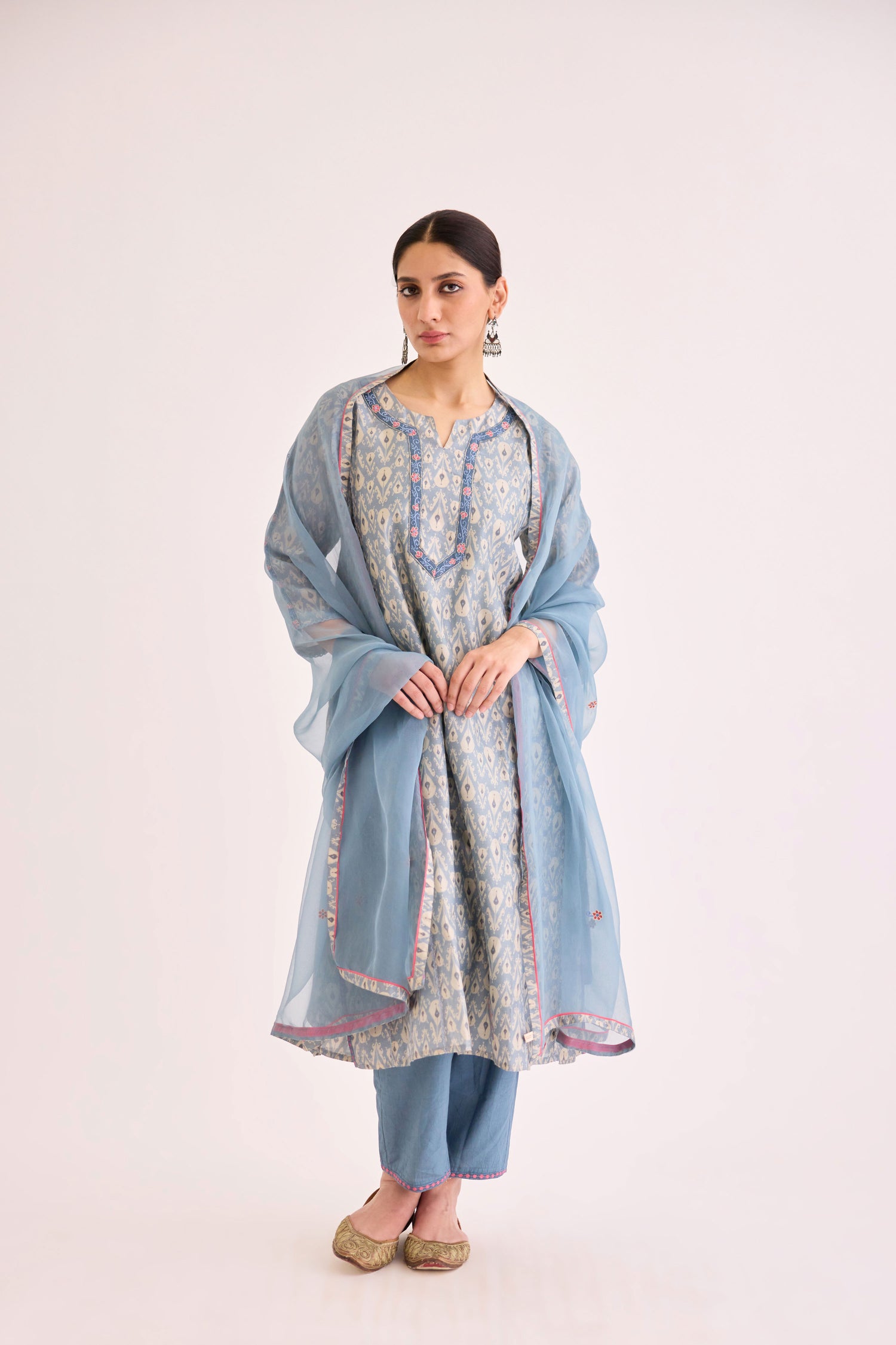 Aruni Dupatta Blue Grey (9609979527467)
