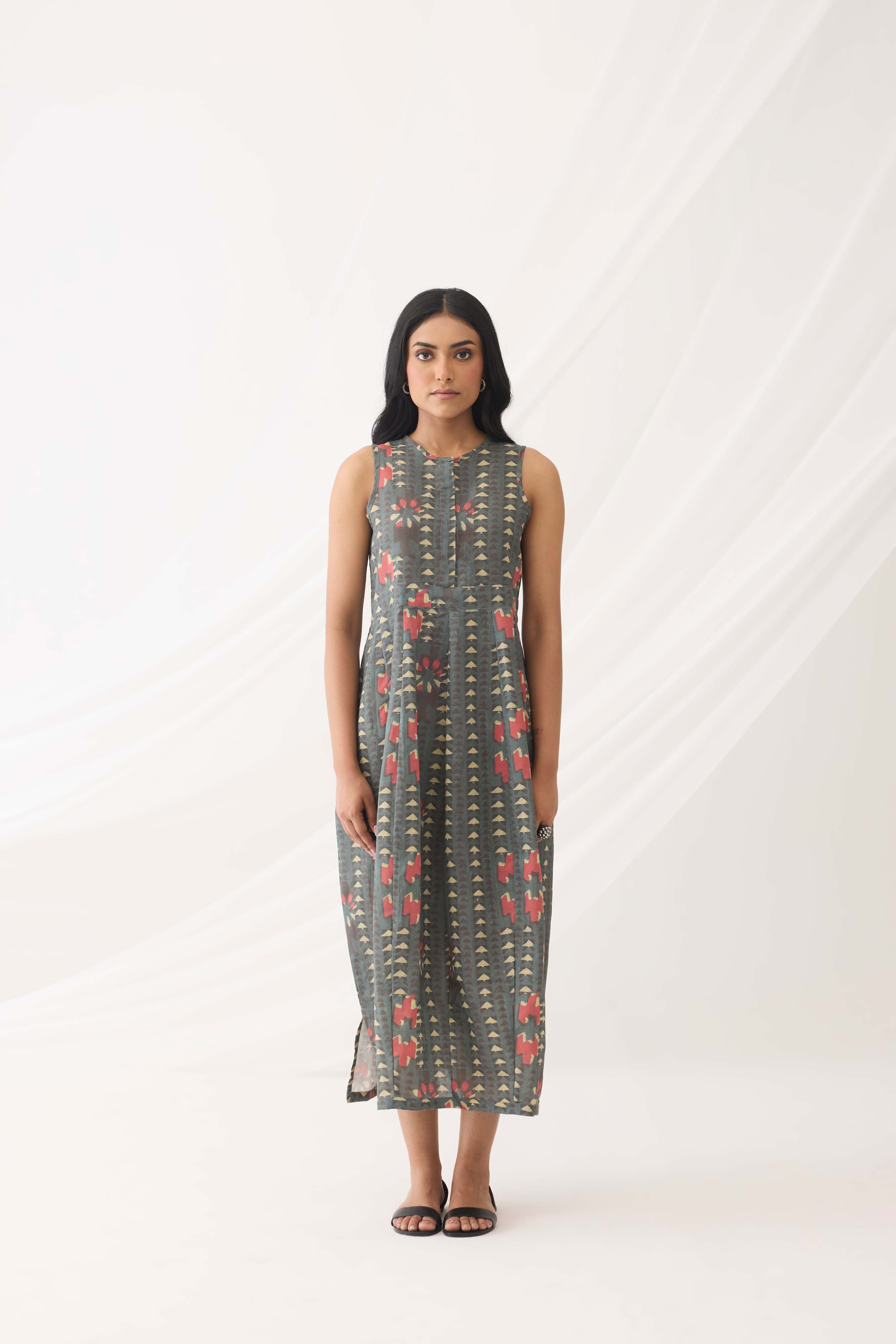 Balloon Dress  Grey Pink (9964441370923)