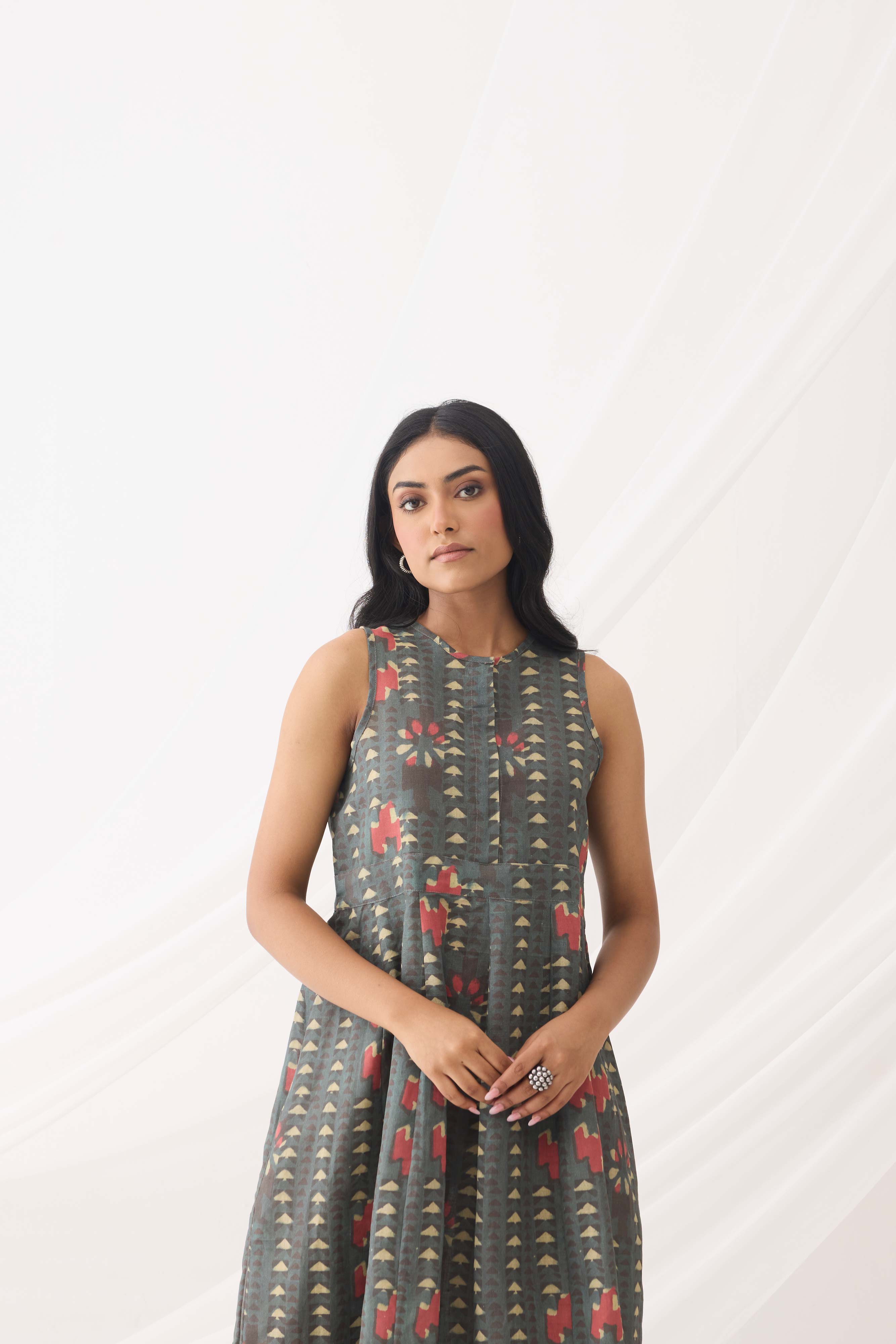 Balloon Dress  Grey Pink (9964441370923)