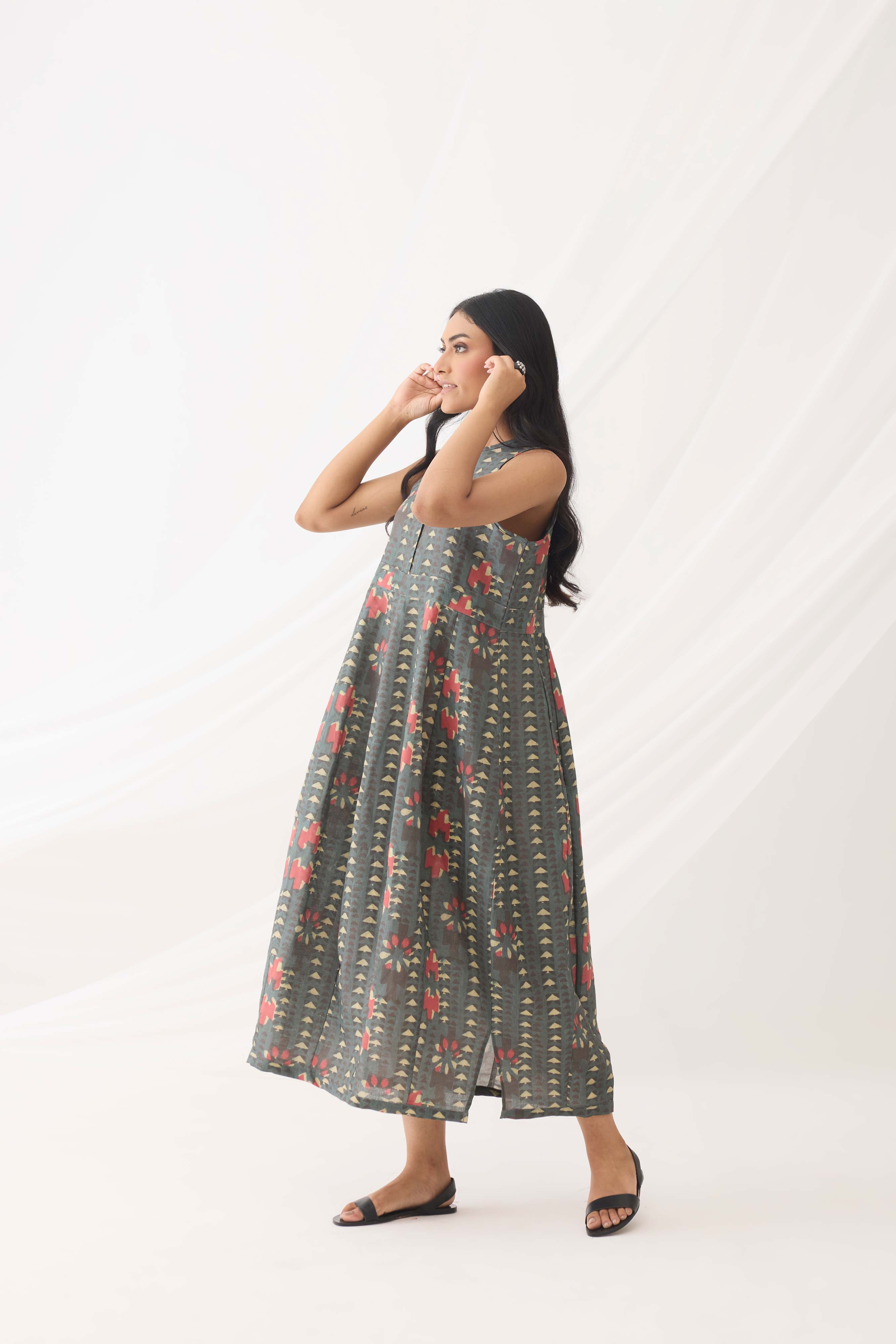 Balloon Dress  Grey Pink (9964441370923)