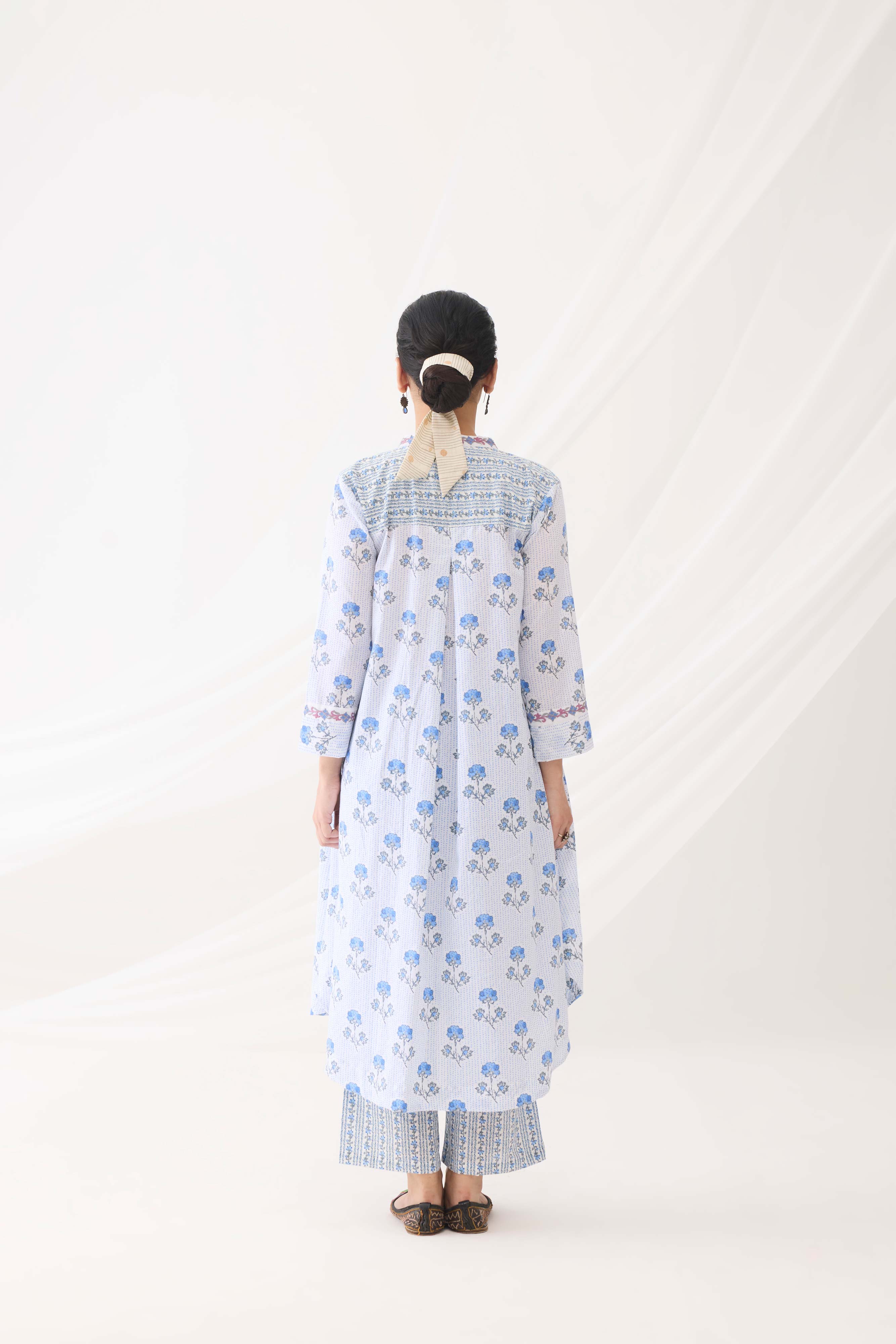 Myra Kurta White Blue (9964084363563)