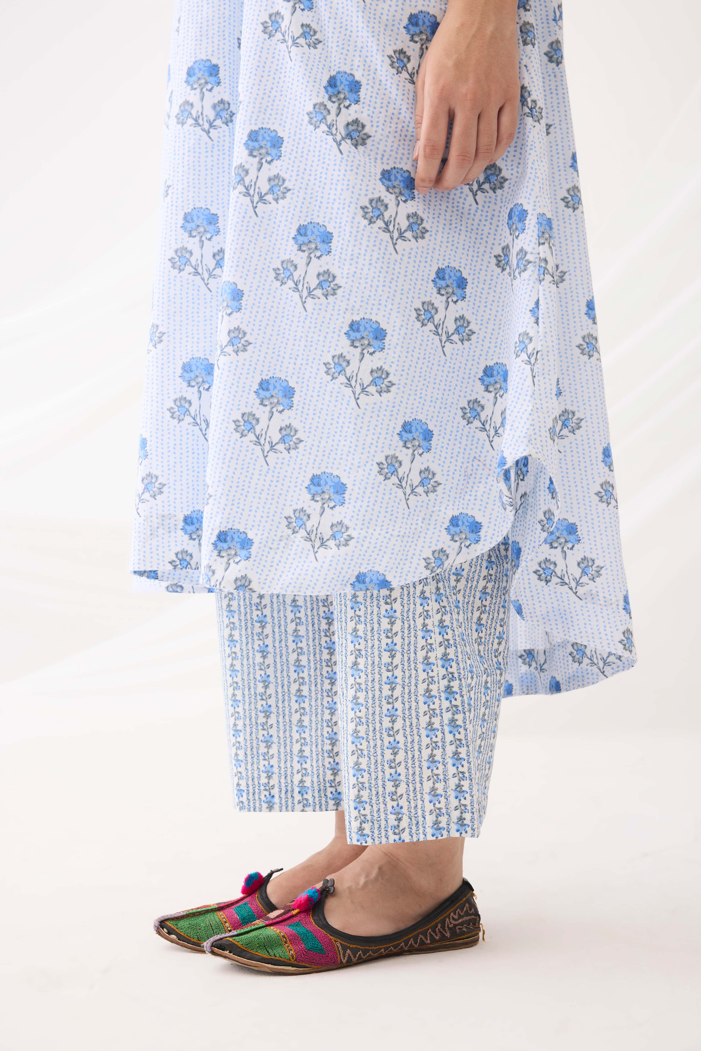 Myra Pant White Blue (9964085051691)