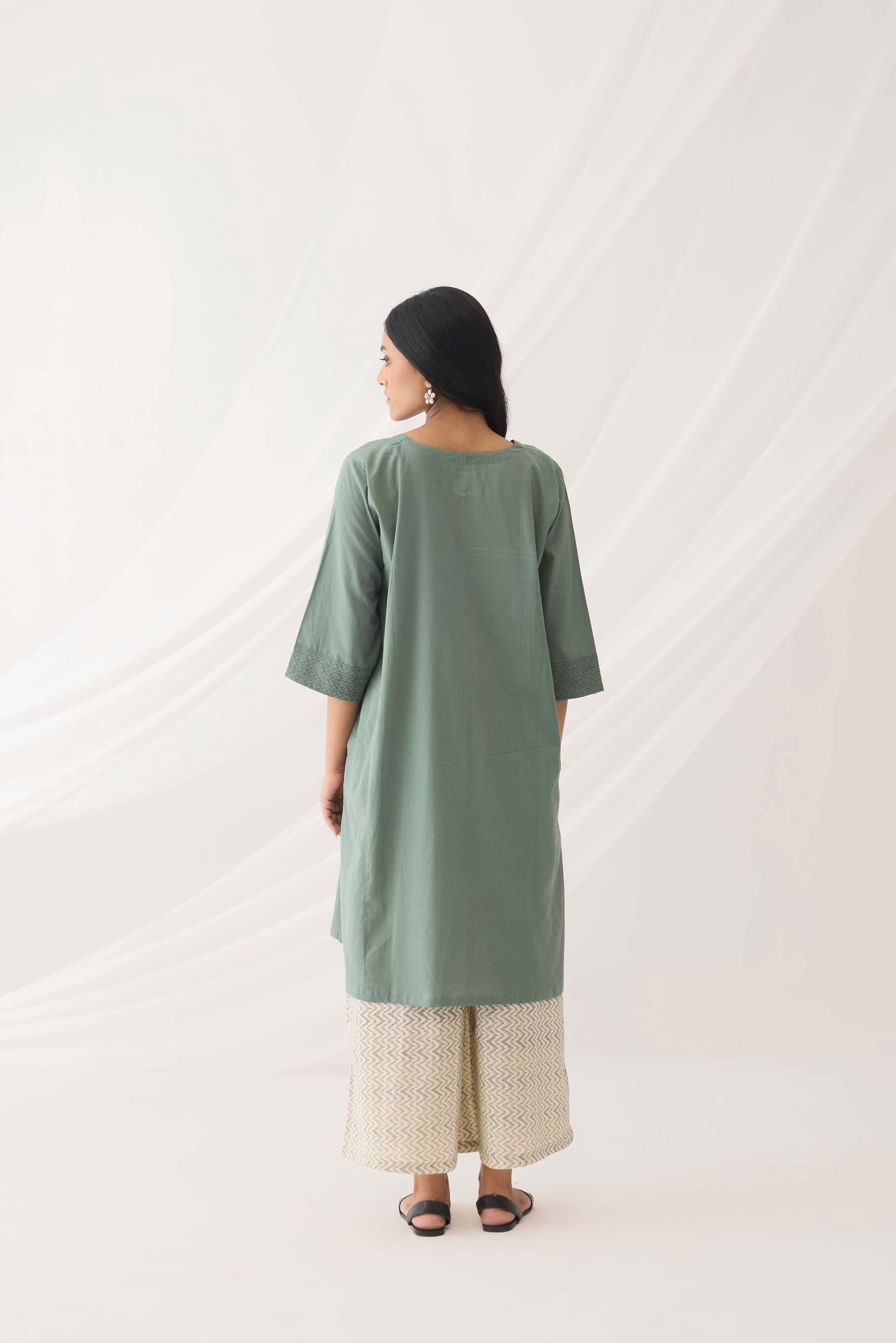 Lavanya Kurta Dull Green (9967430861099)