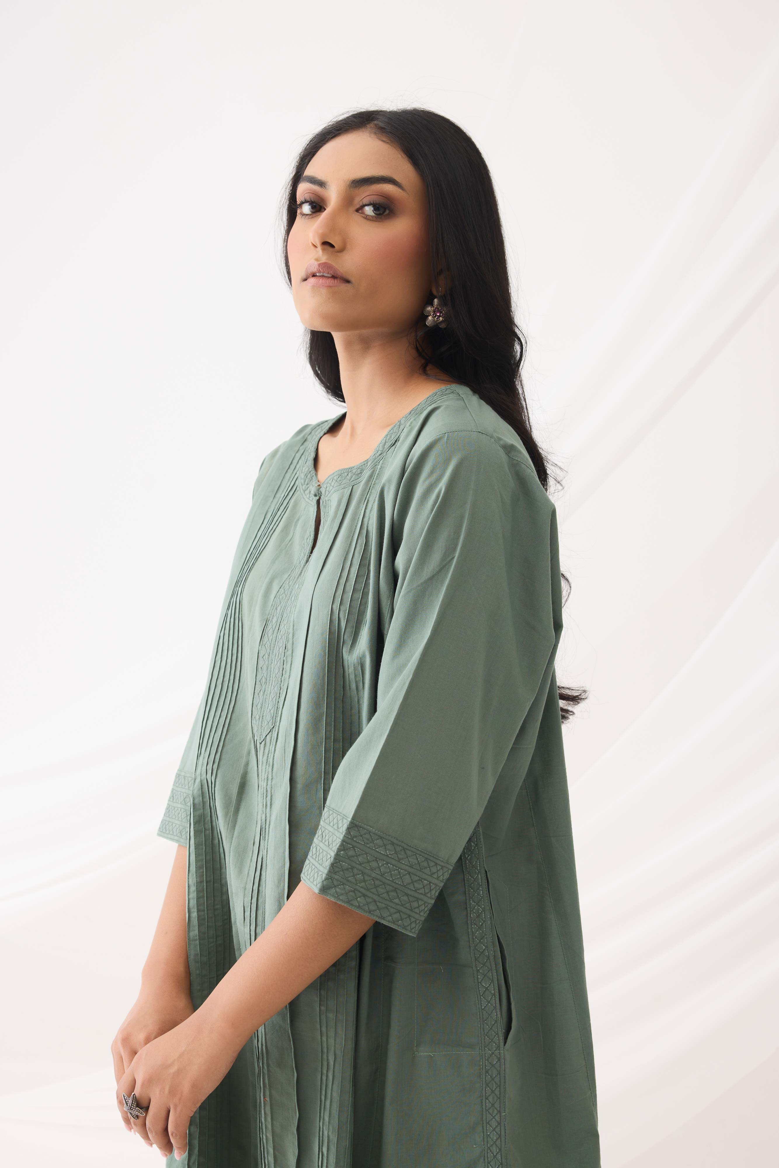 Lavanya Kurta Dull Green (9967430861099)