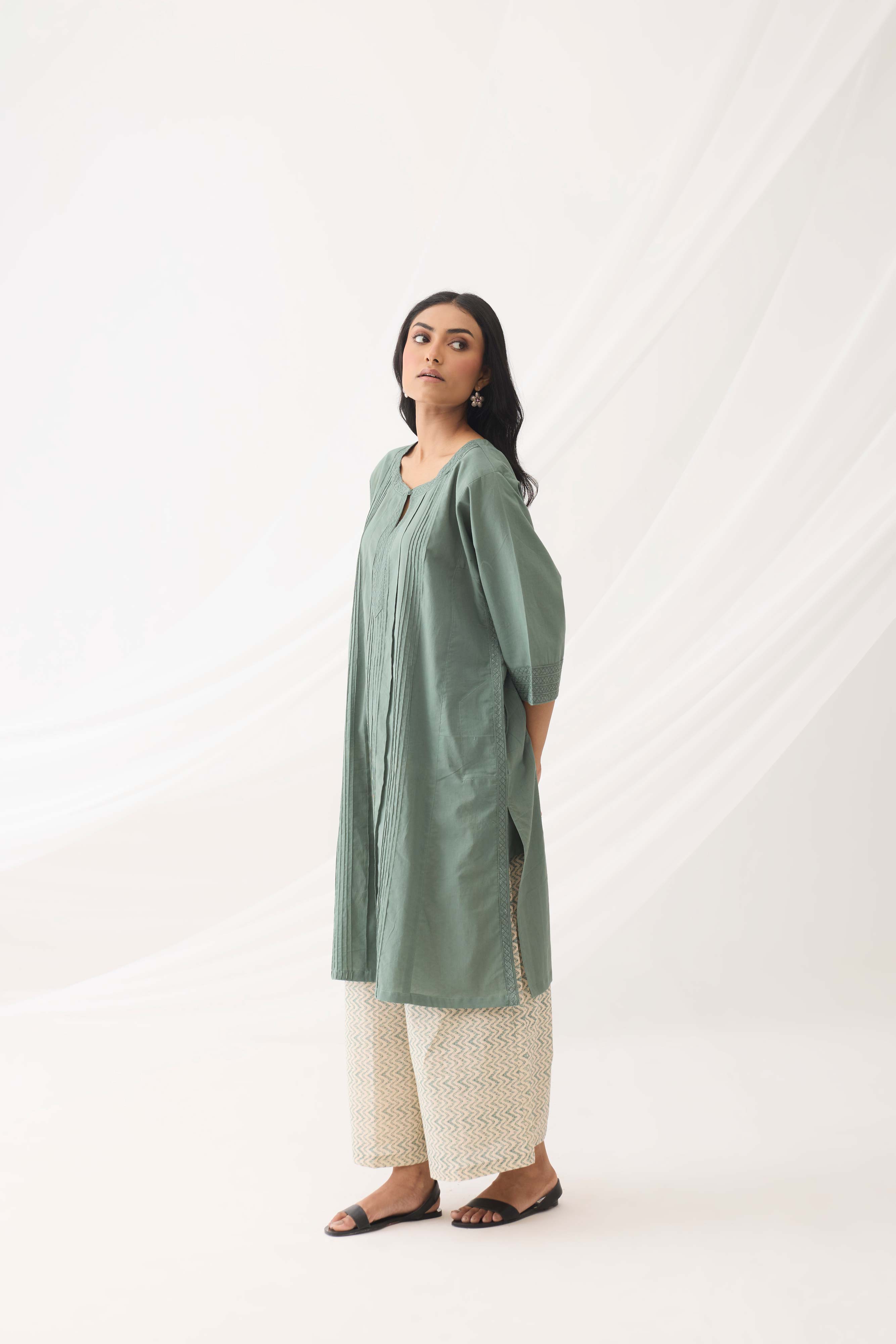 Lavanya Kurta Dull Green (9967430861099)