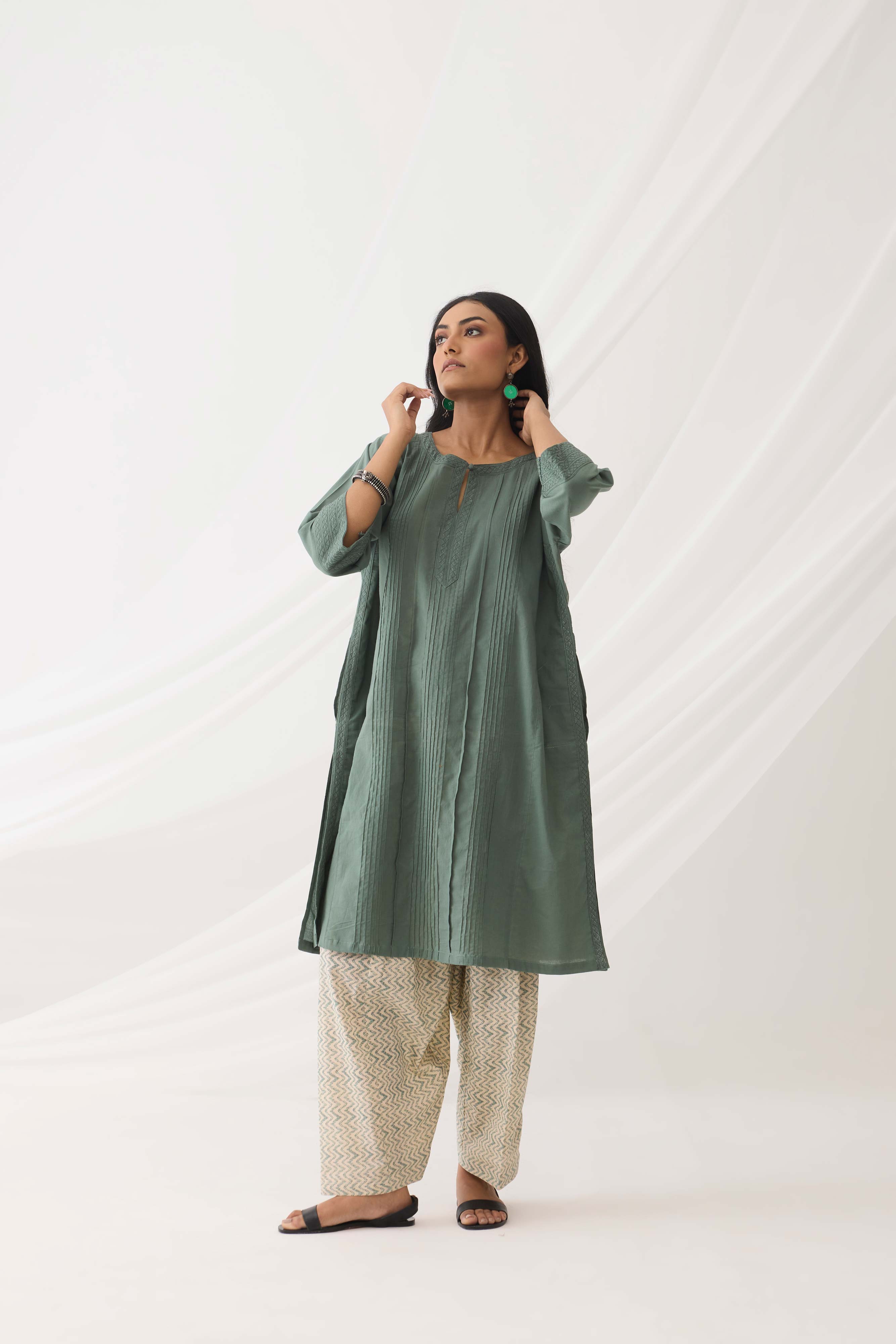 Lavanya Kurta Dull Green (9967430861099)