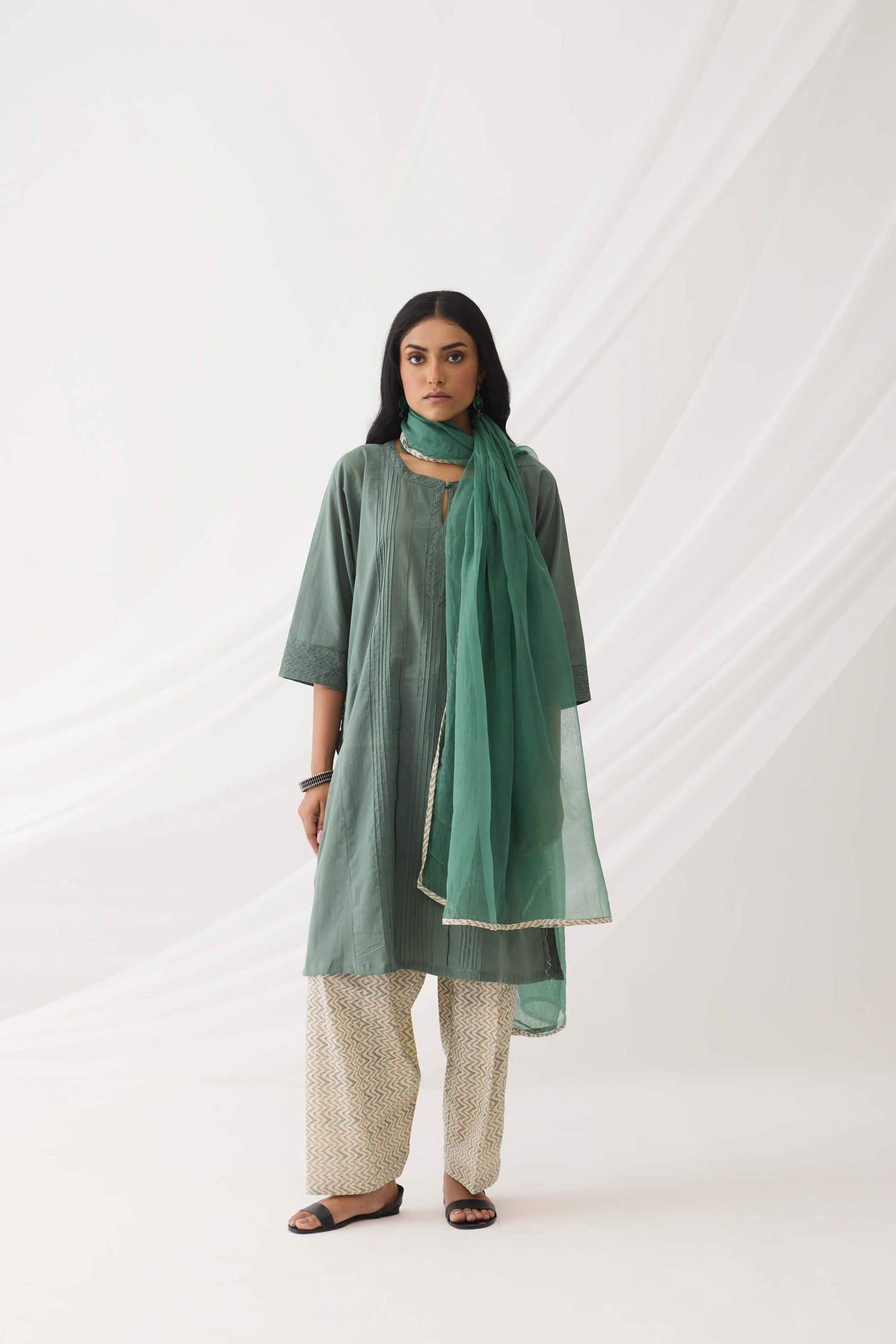 Lavanya Dupatta Dull Green (9967433515307)