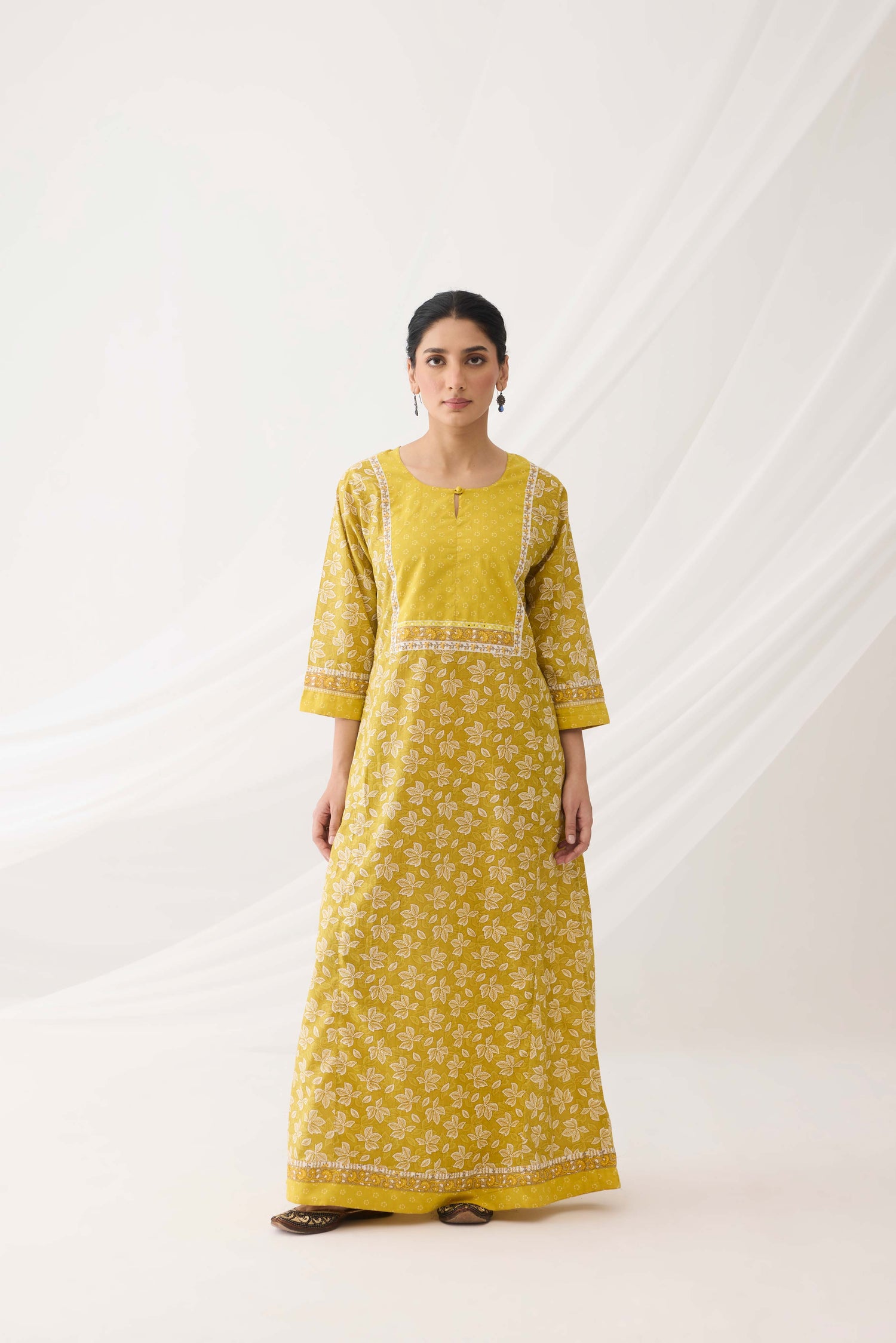 Rozana Caftan Ochre Green (9967155478827)