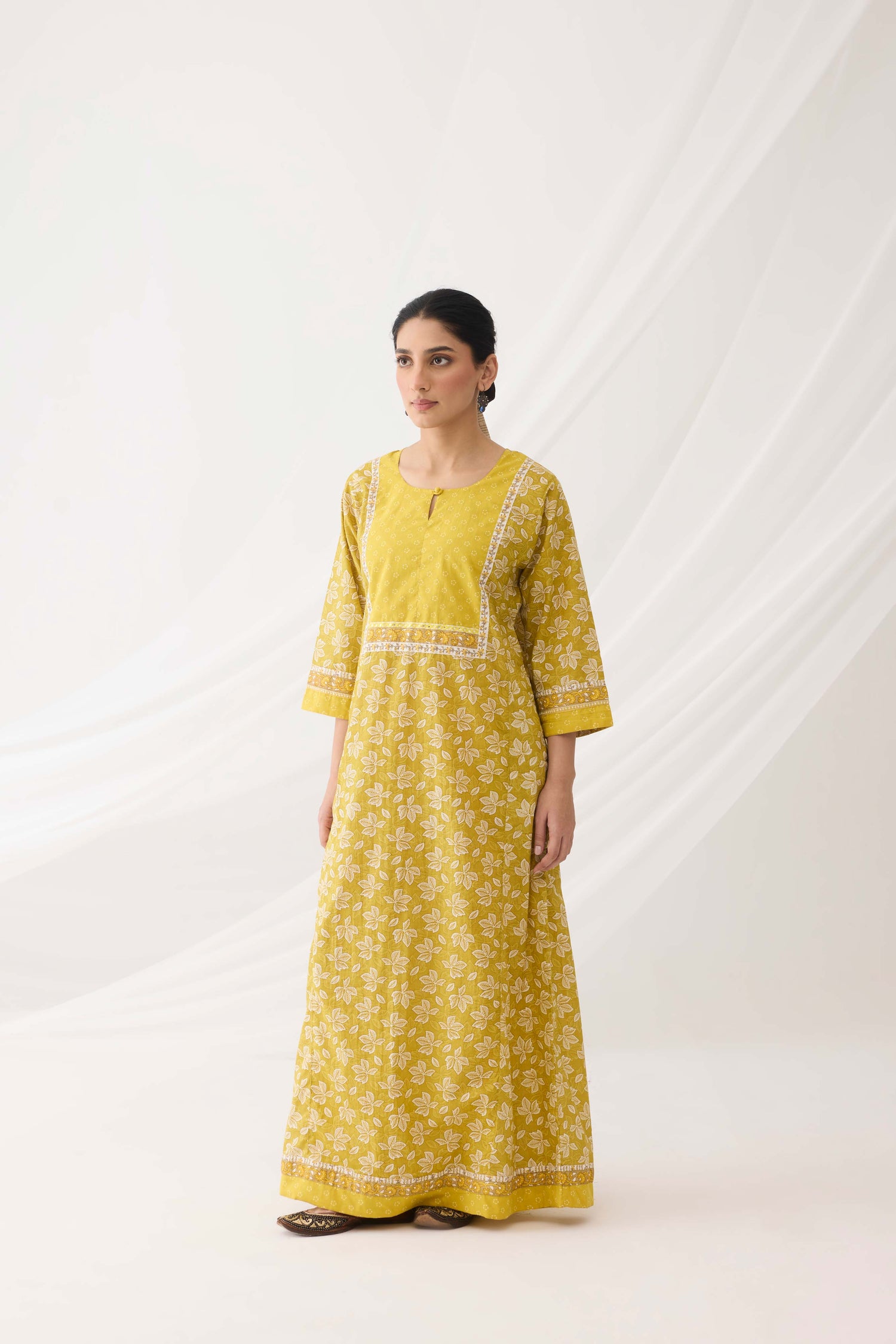Rozana Caftan Ochre Green (9967155478827)