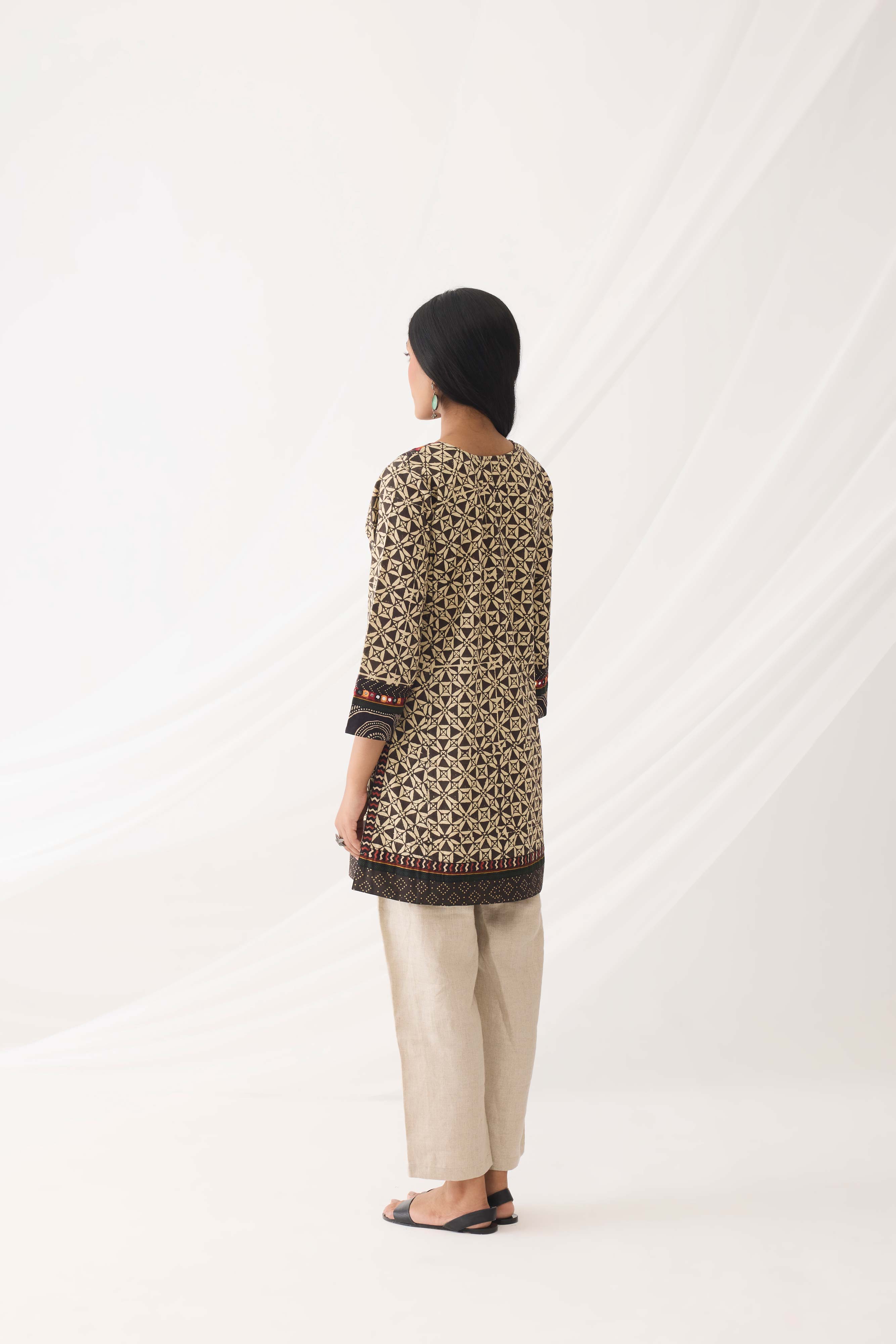 Rozana Kurti Black Off White (9967188345131)