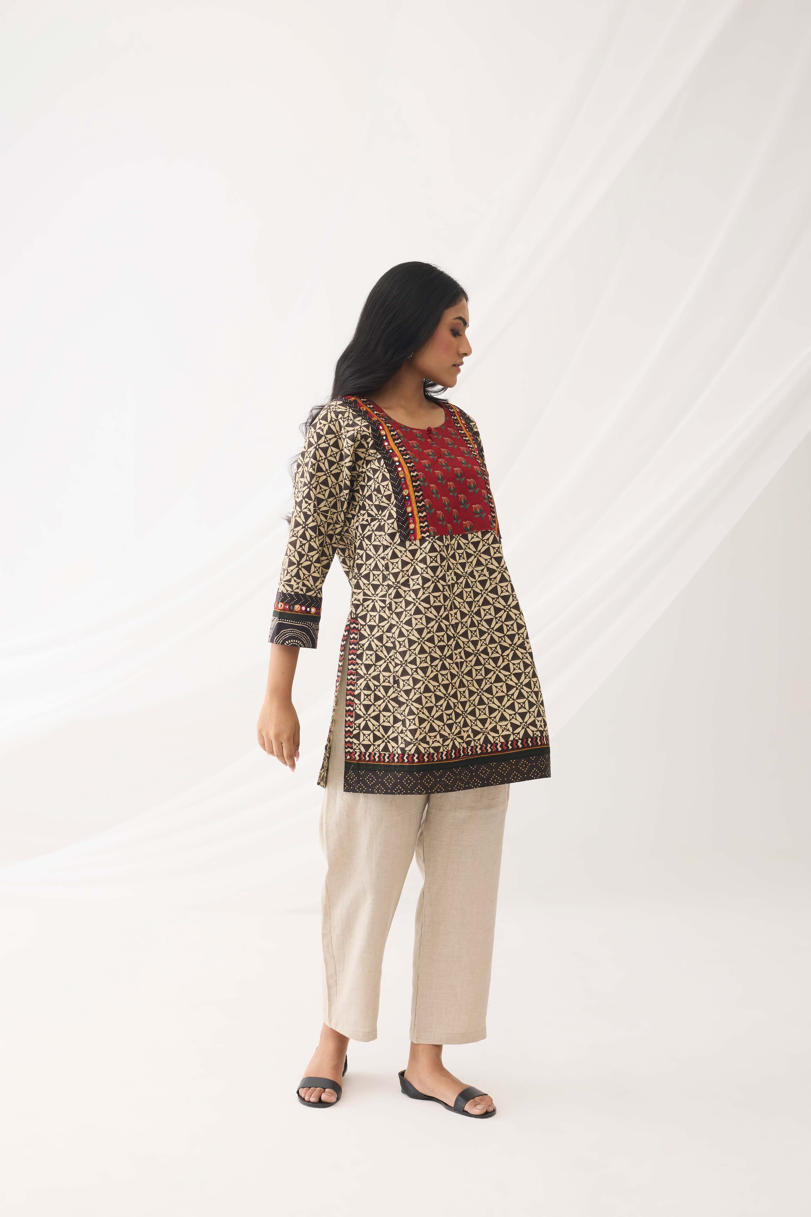 Rozana Kurti Black Off White (9967188345131)
