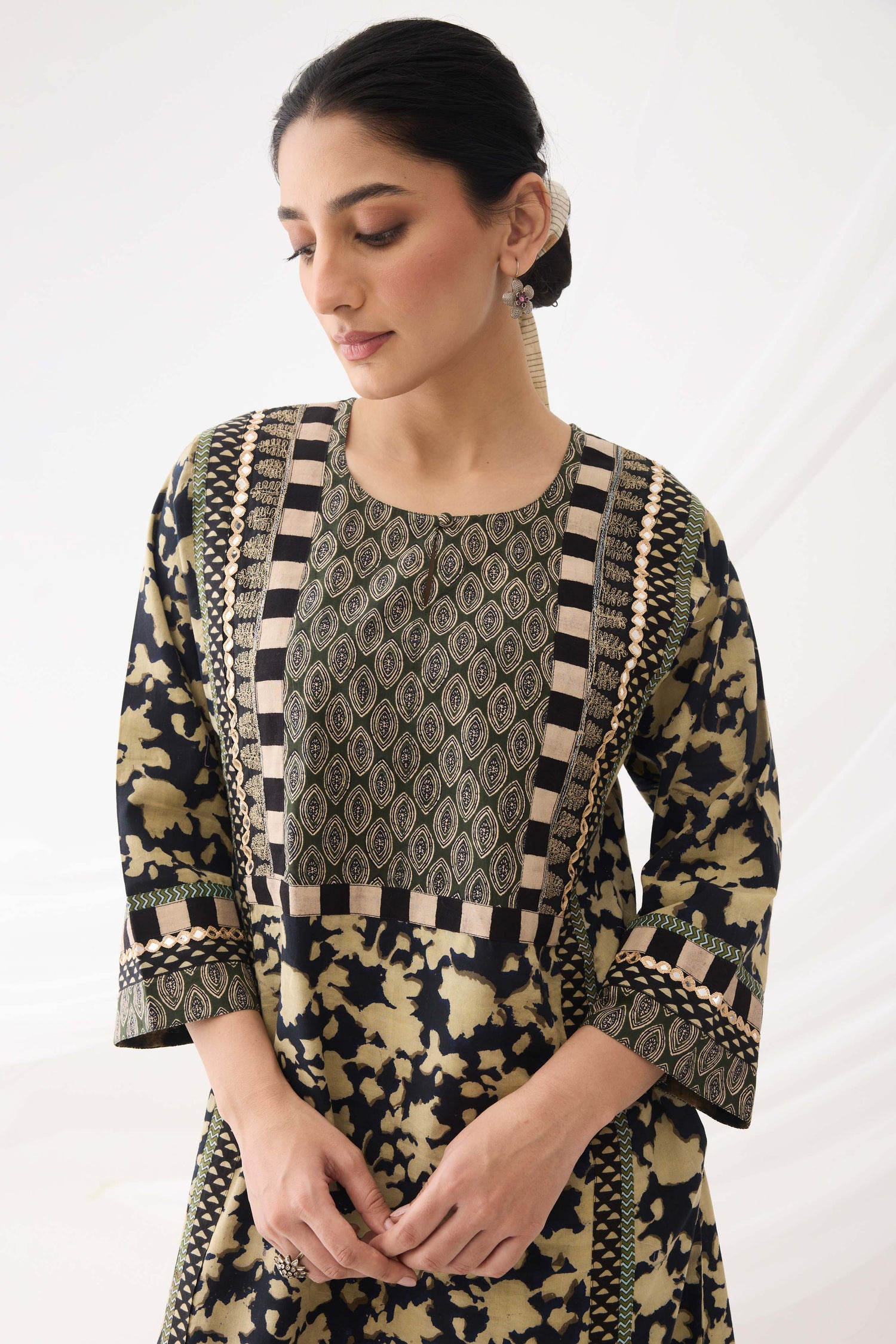 Rozana Caftan Black Beige (9967181988139)