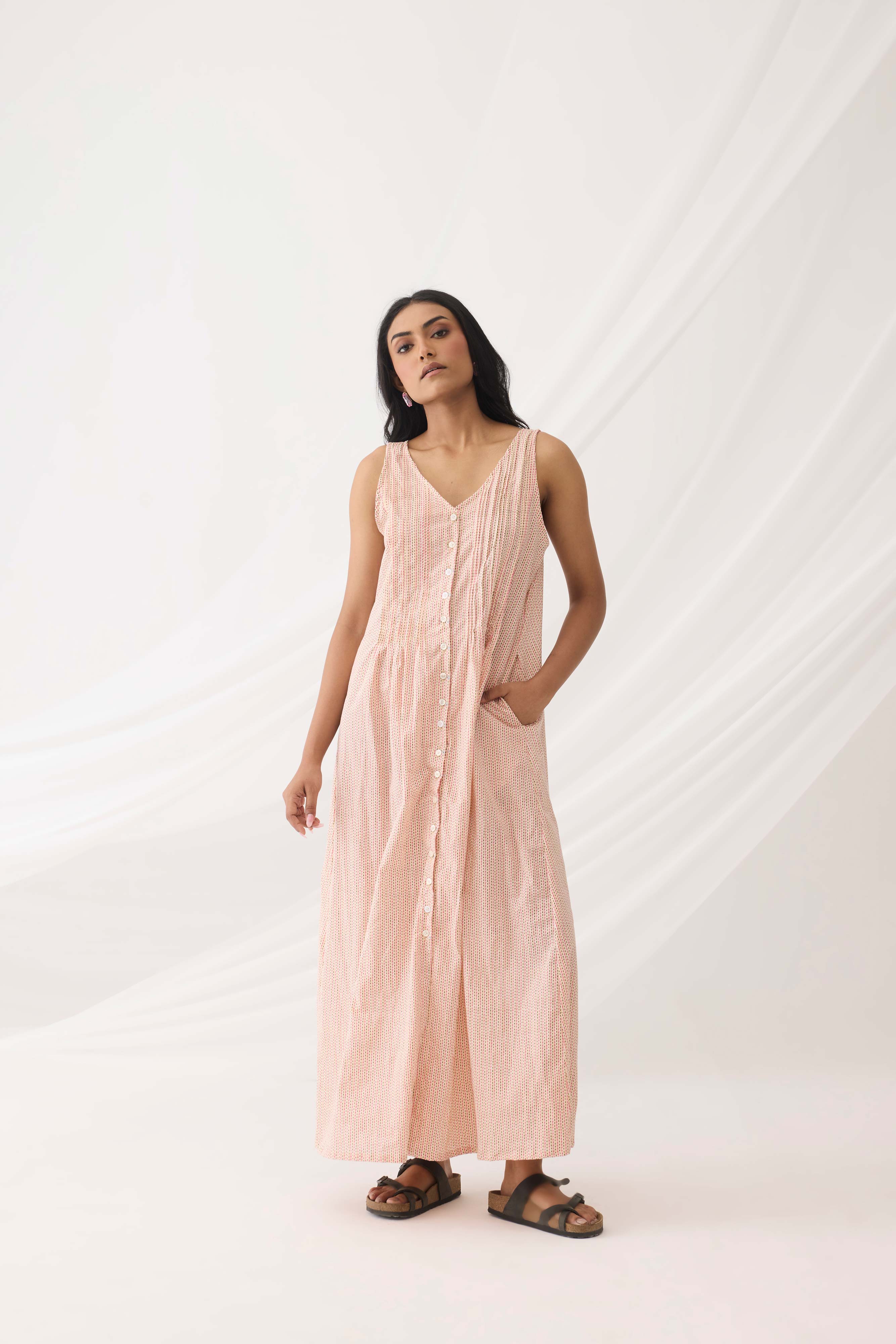 Iris Dress Cream Pink (9964439175467)