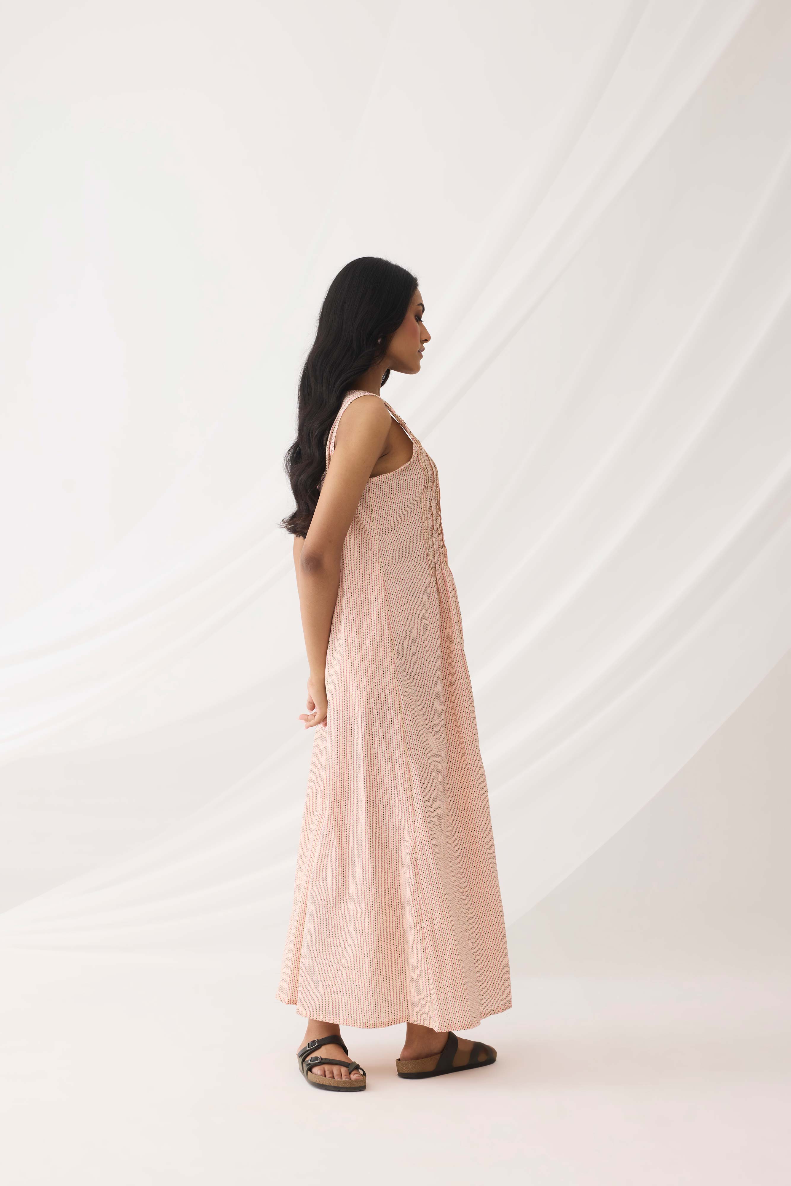 Iris Dress Cream Pink (9964439175467)