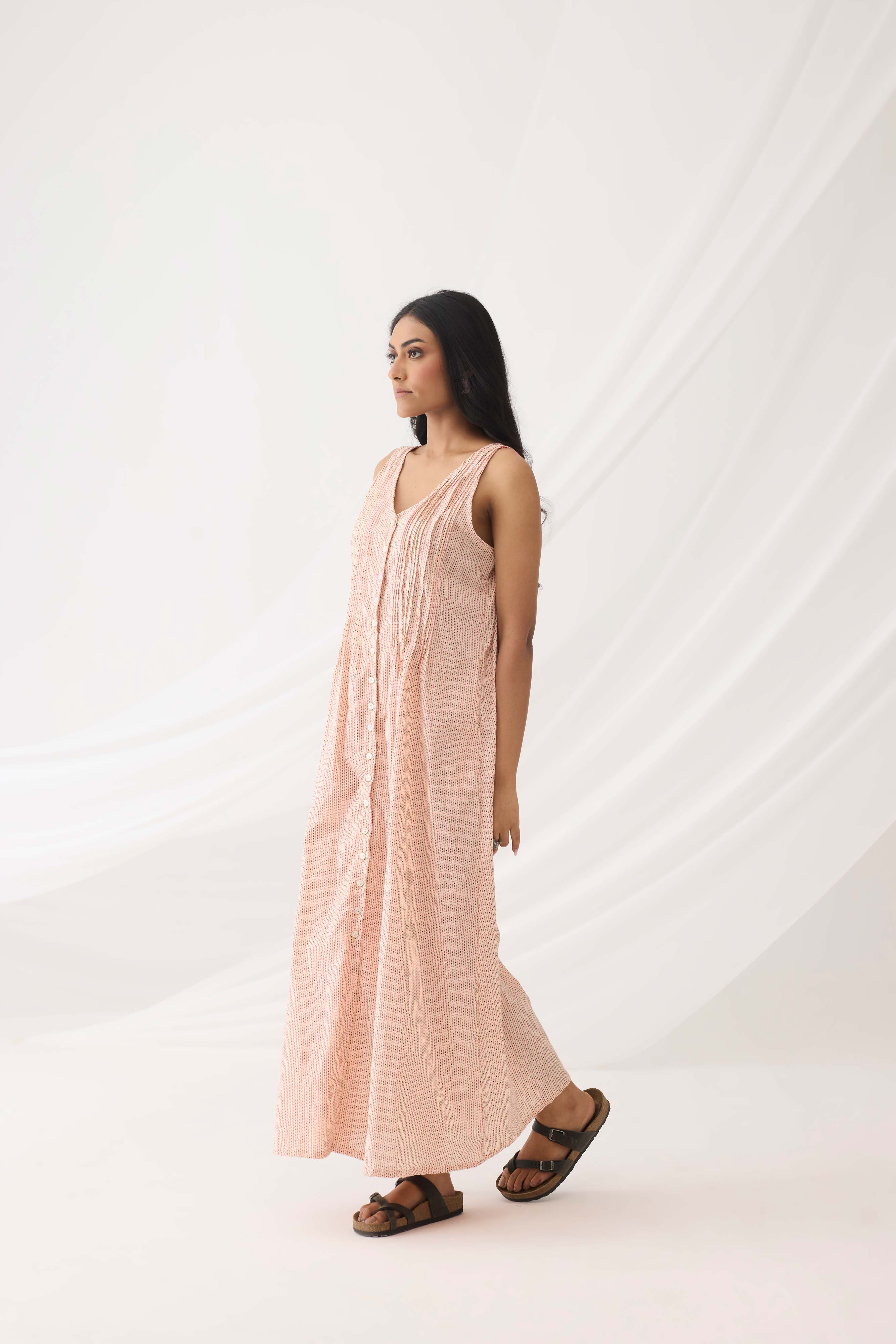 Iris Dress Cream Pink (9964439175467)