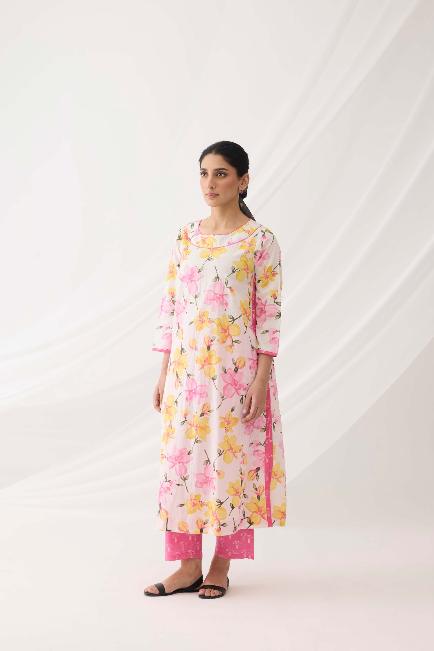 Padmini Kurta White Pink (9965267353899)
