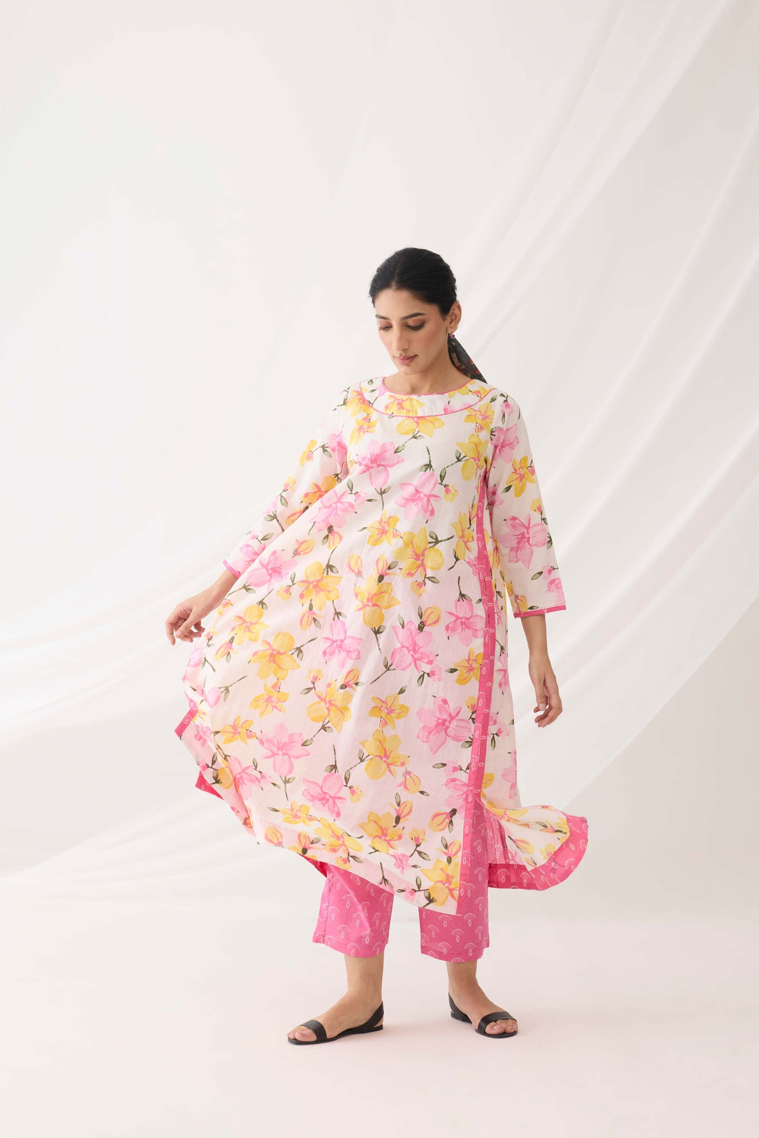 Padmini Kurta White Pink (9965267353899)