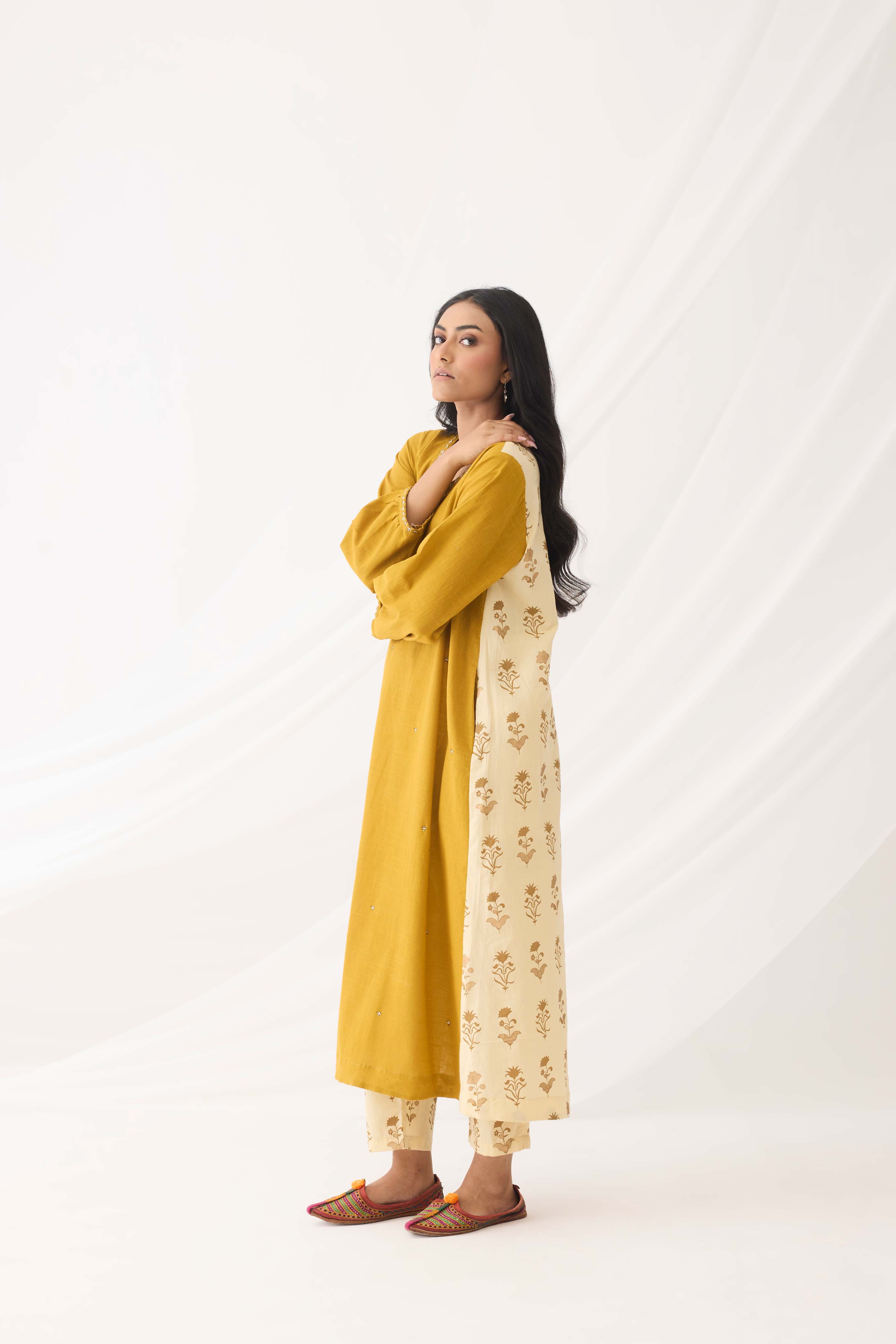Anaya Kurta Mustard (9964086657323)