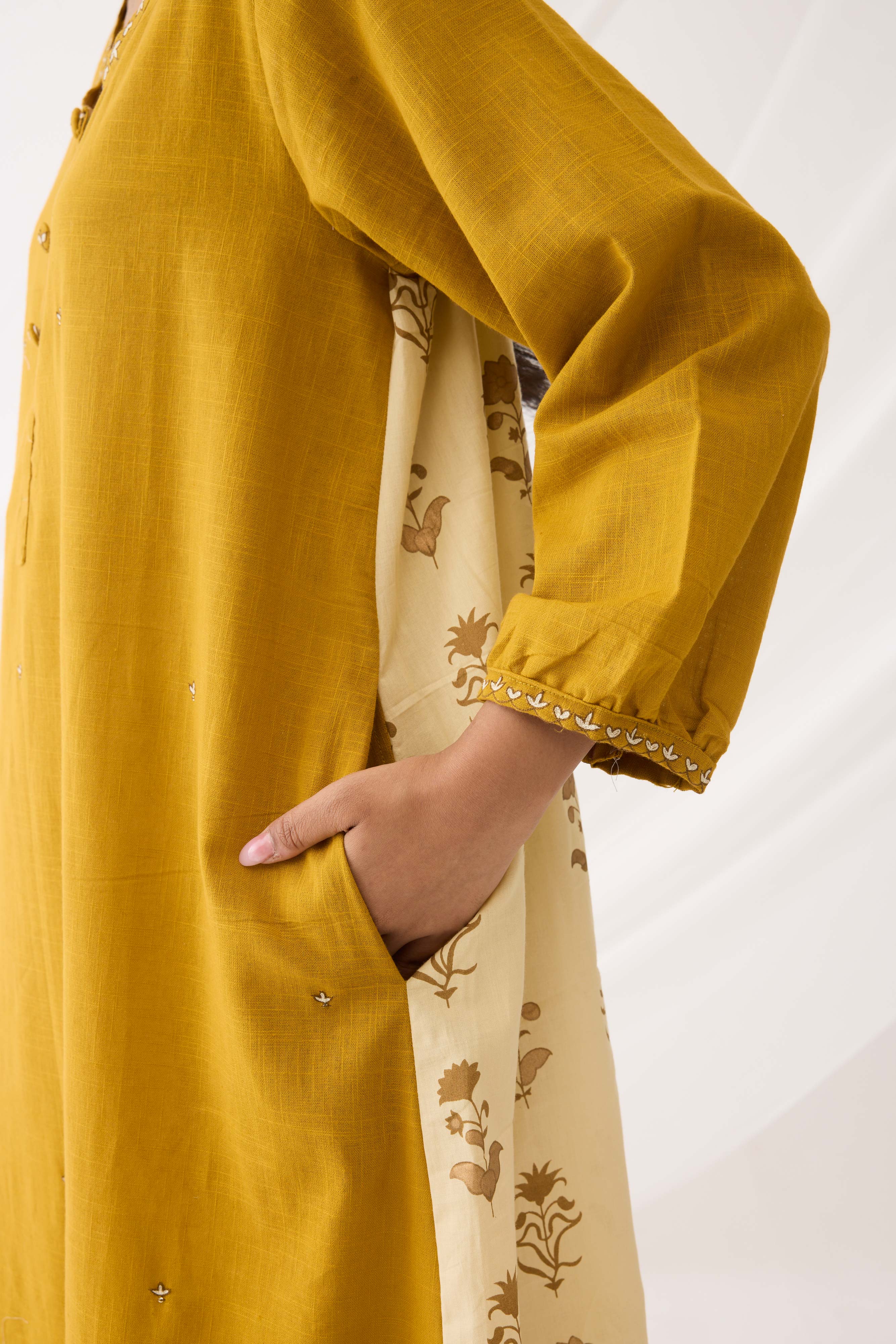 Anaya Kurta Mustard (9964086657323)