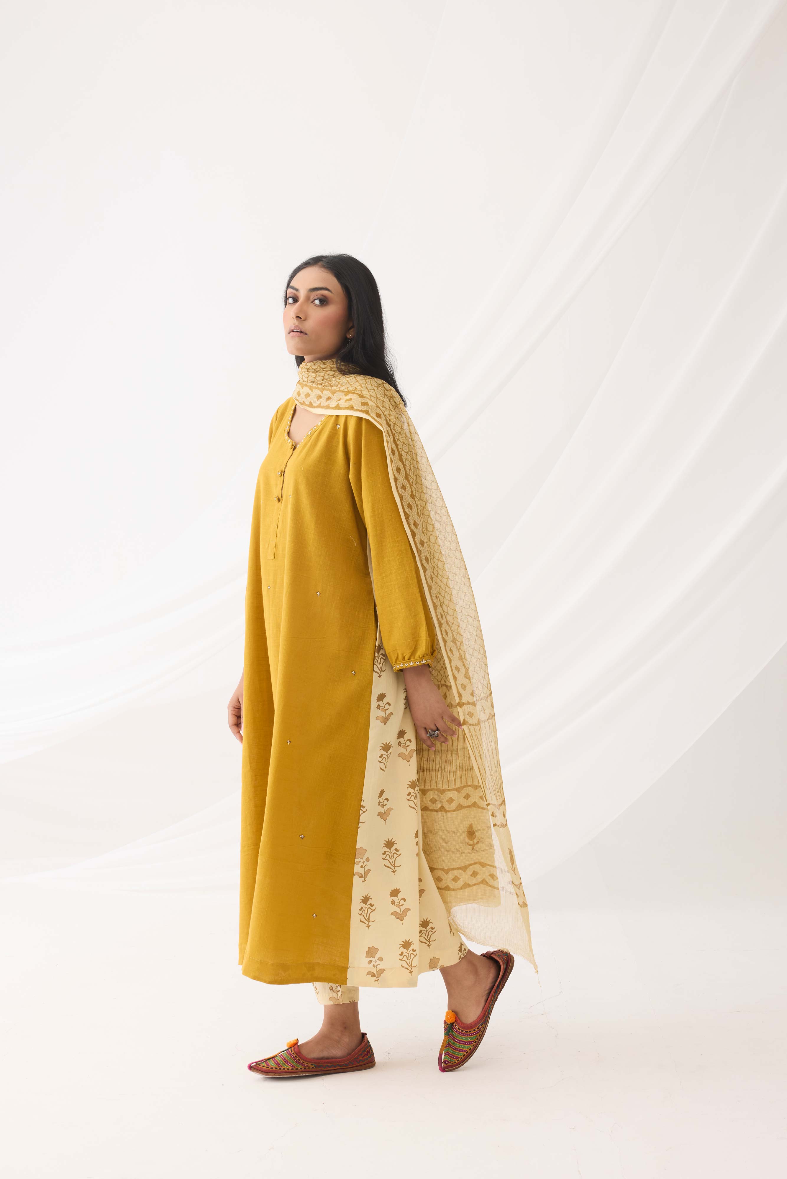 Anaya Dupatta Cream (9964091867435)