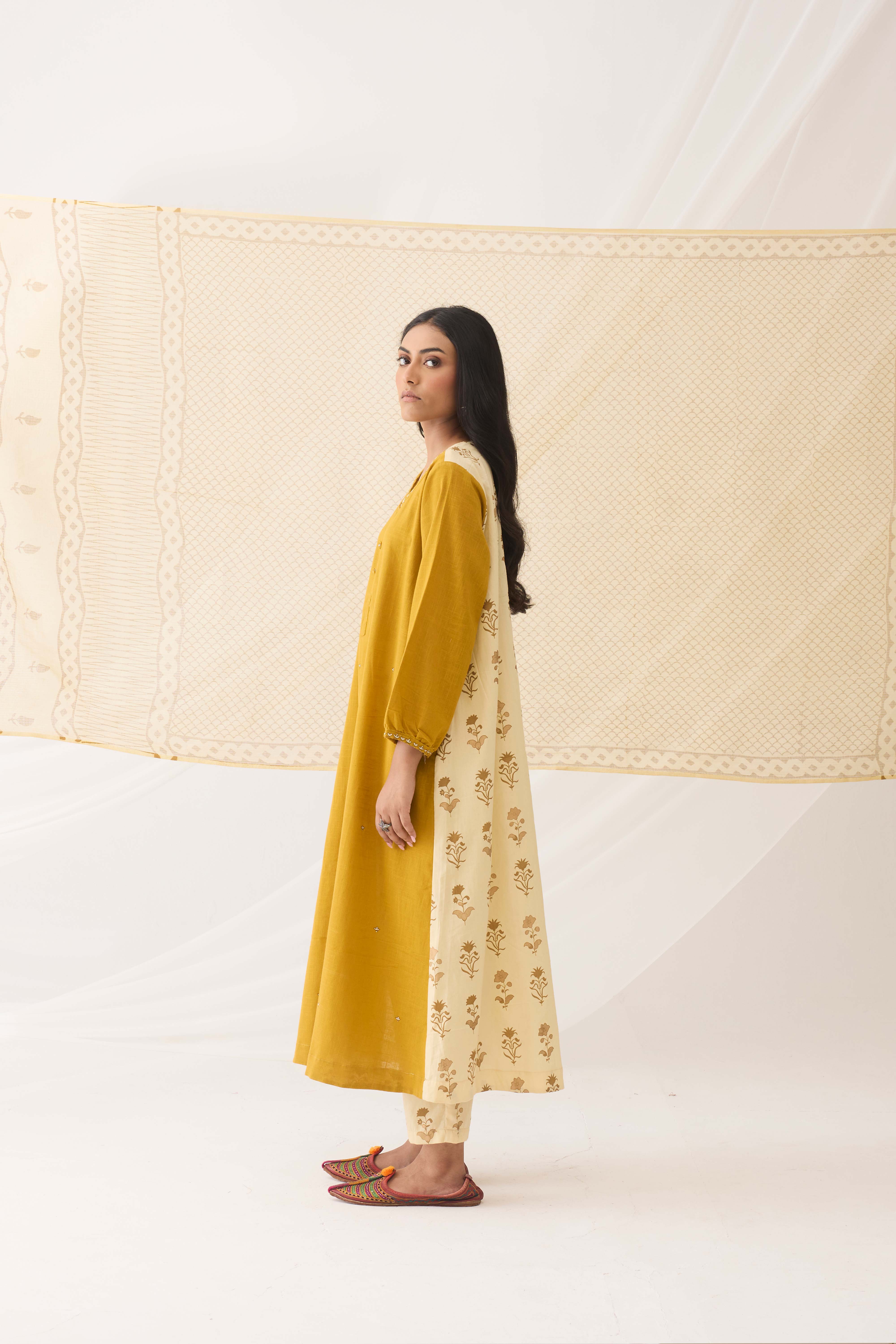 Anaya Kurta Mustard (9964086657323)