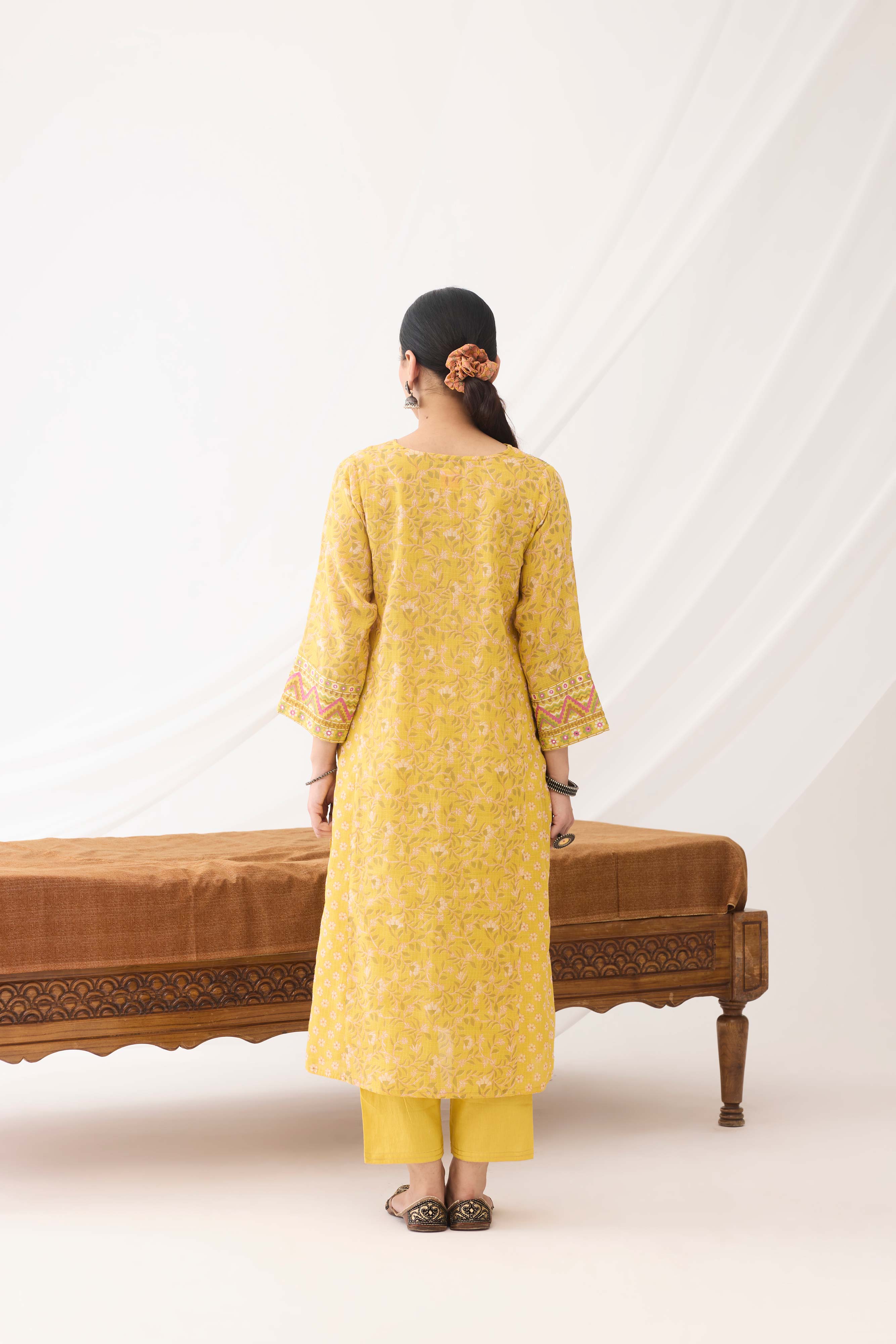 Tulsi Kurta Yellow Pink (9963504369963)