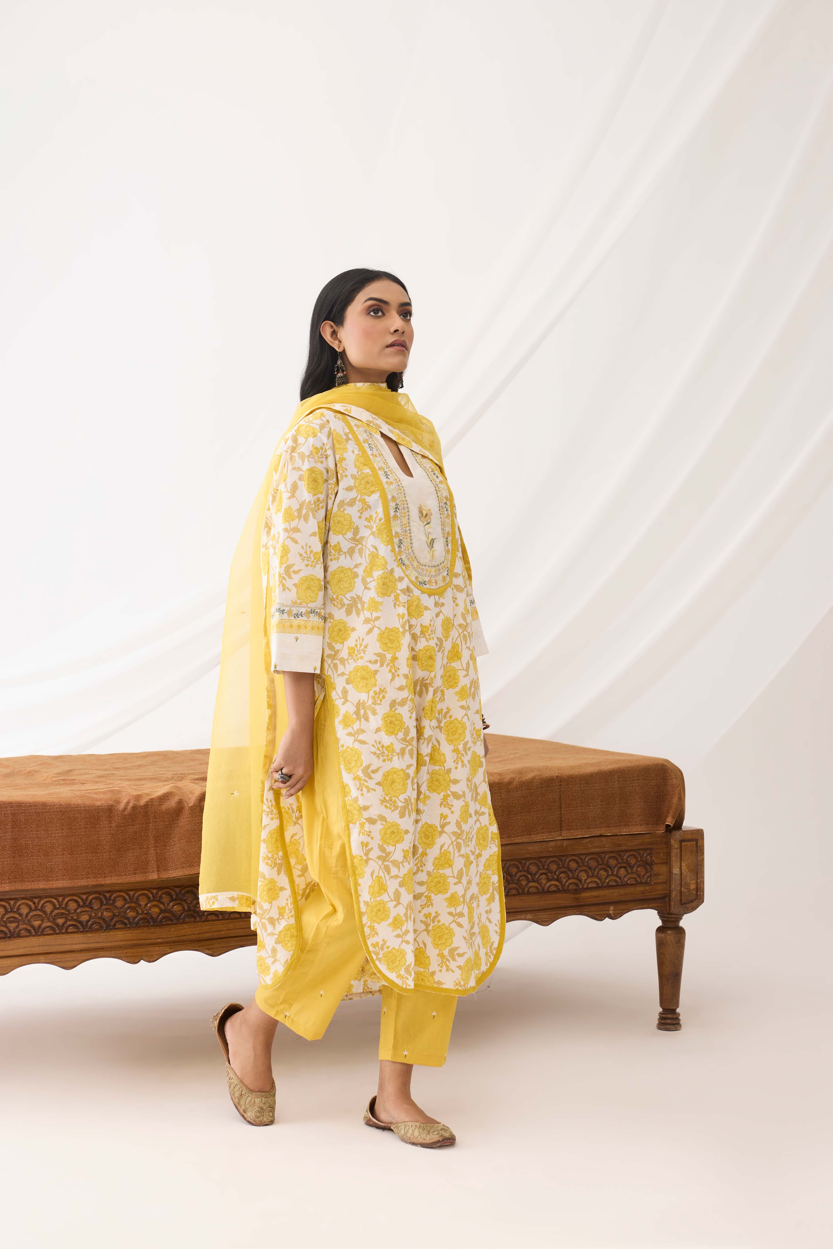 Meher Kurta White Yellow (9963676795179)