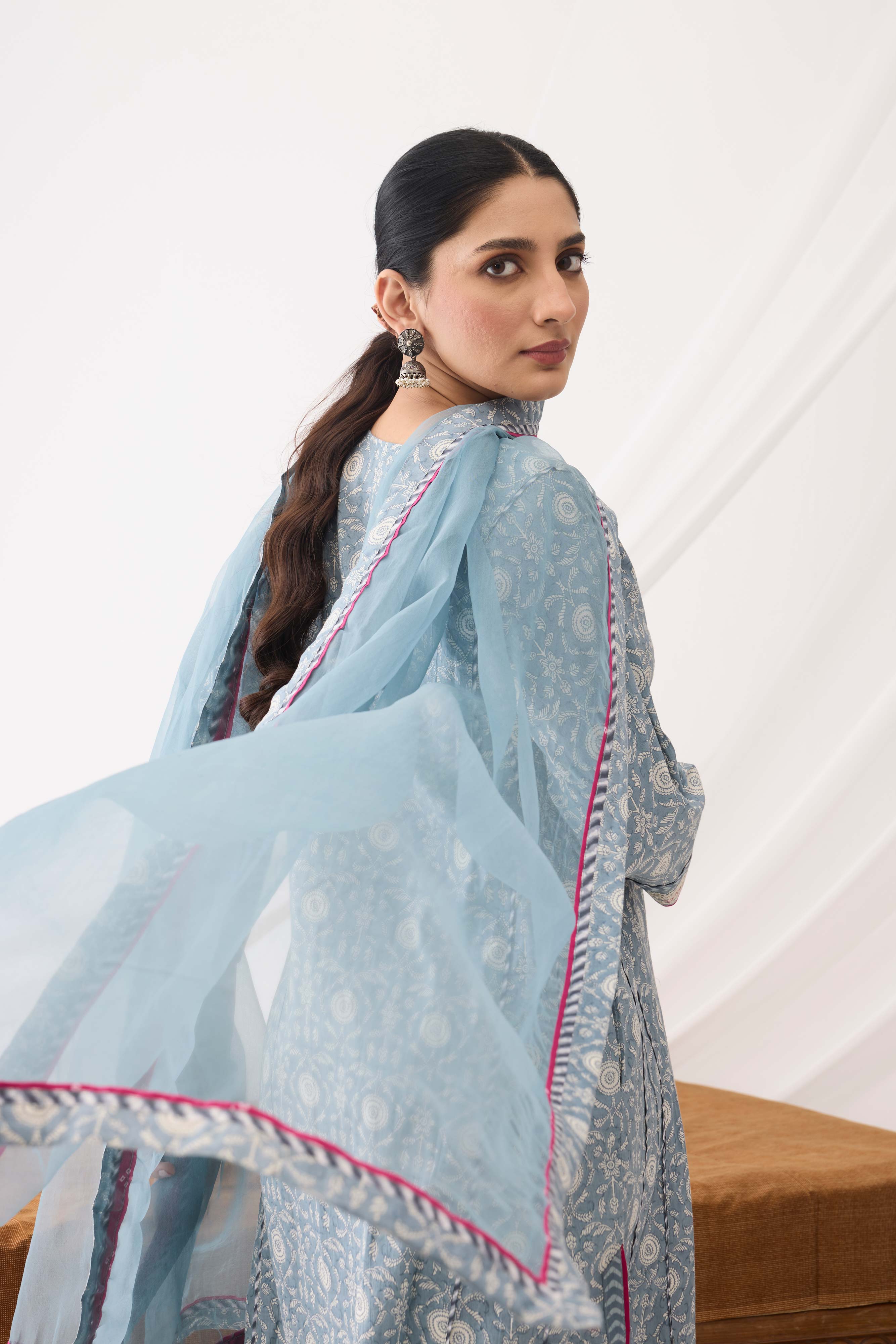 Medh Dupatta Light Grey (9964273172779)
