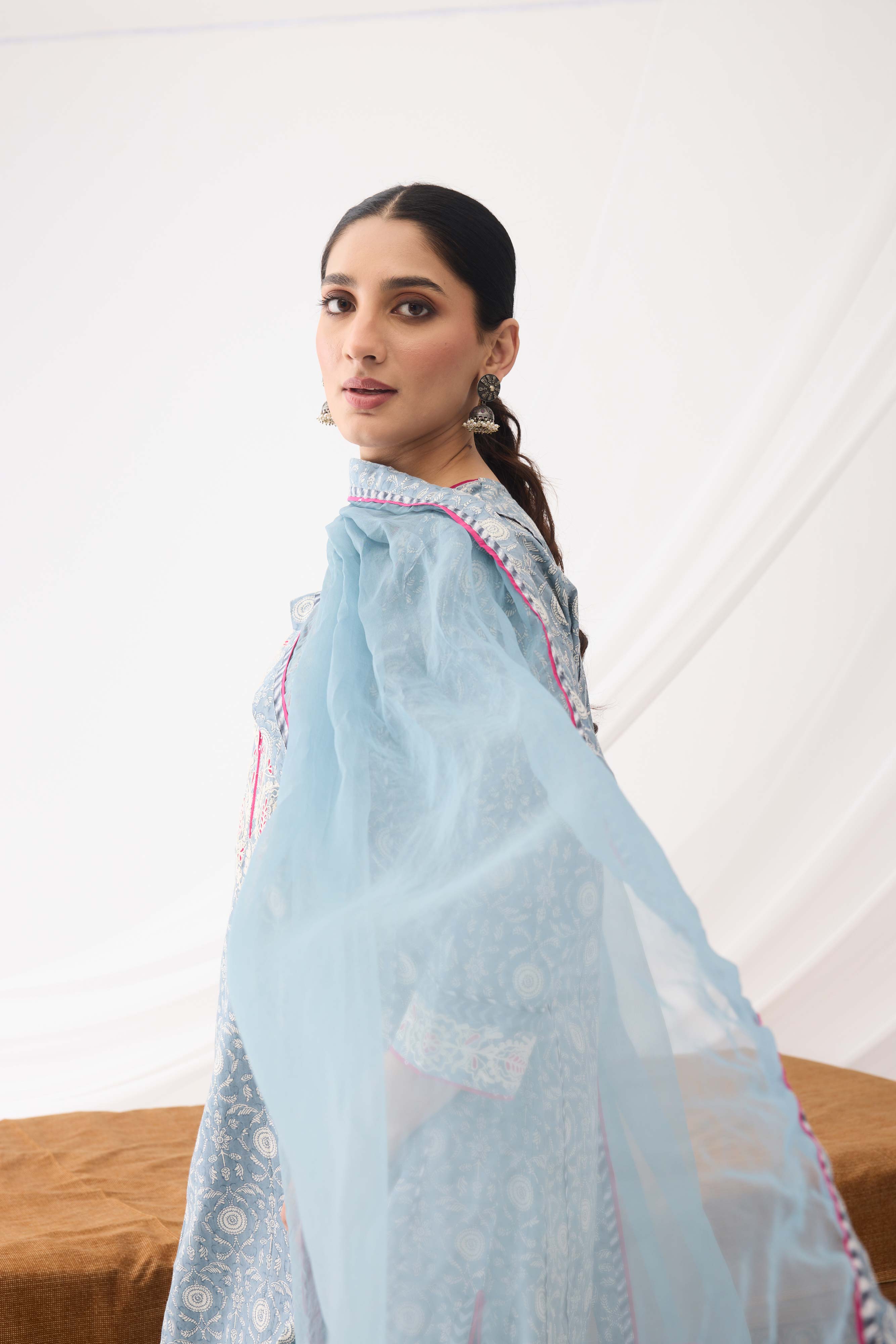 Medh Dupatta Light Grey (9964273172779)