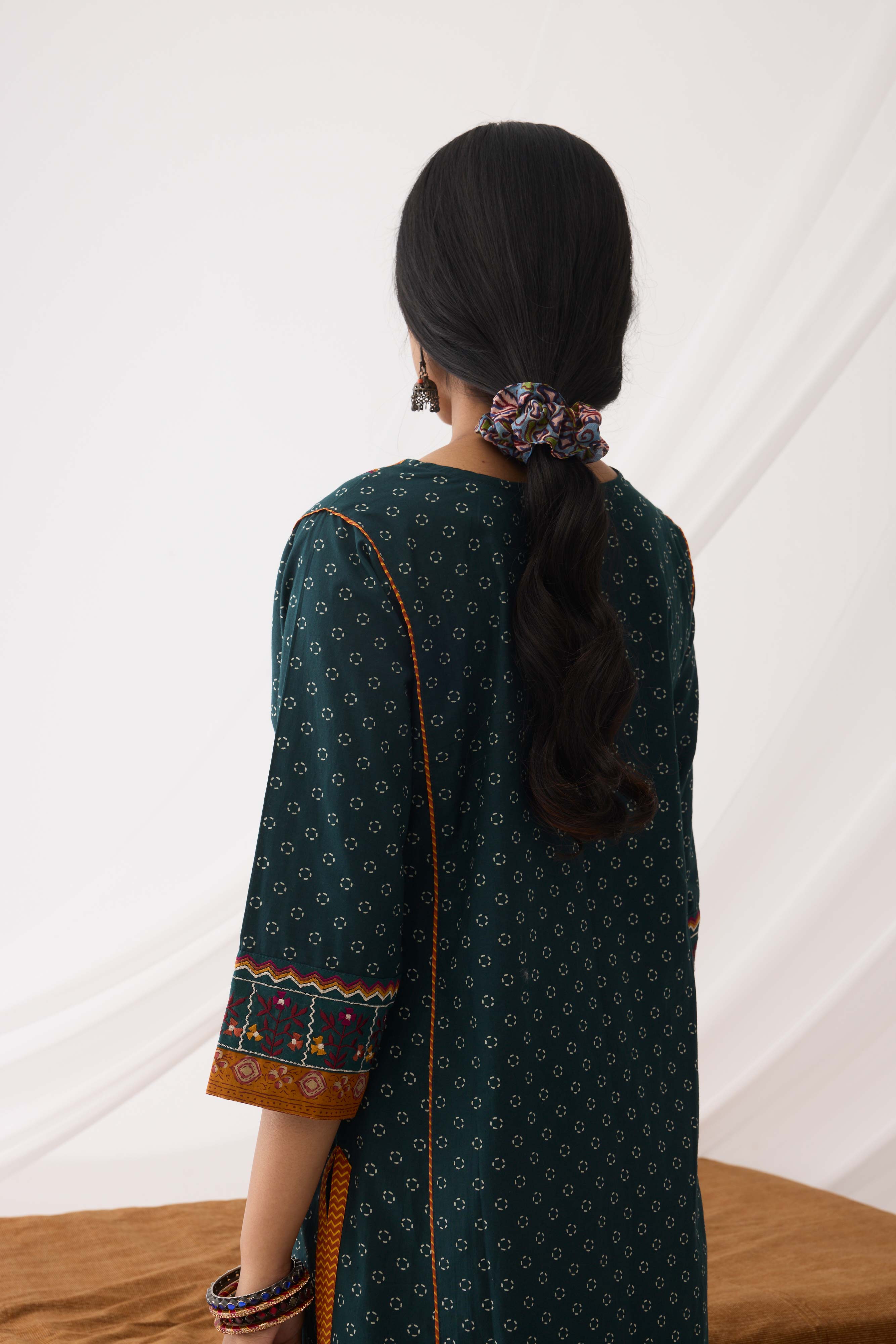 Dienne Kurta Bottle Green (9963689345323)