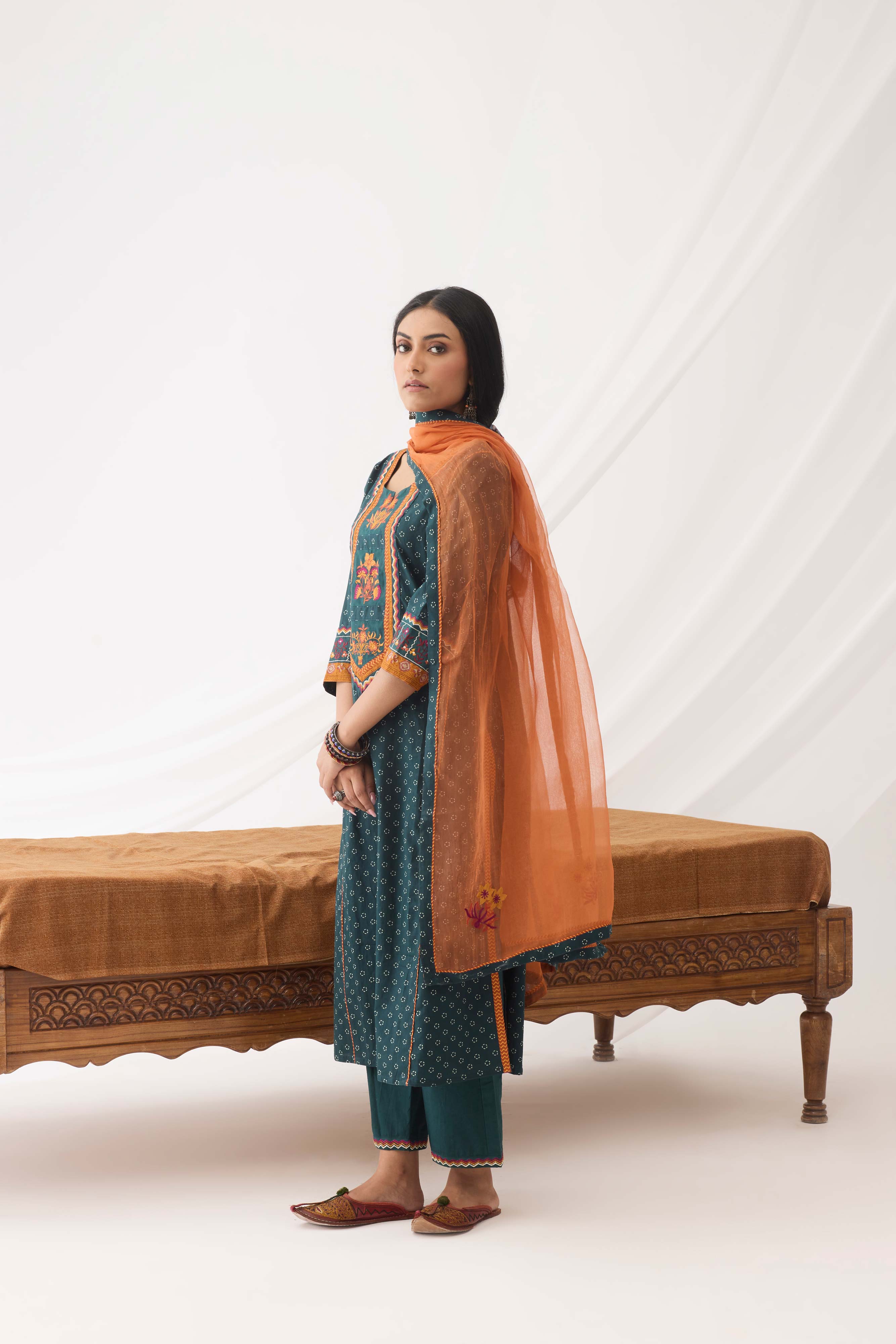 Dienne Kurta Bottle Green (9963689345323)