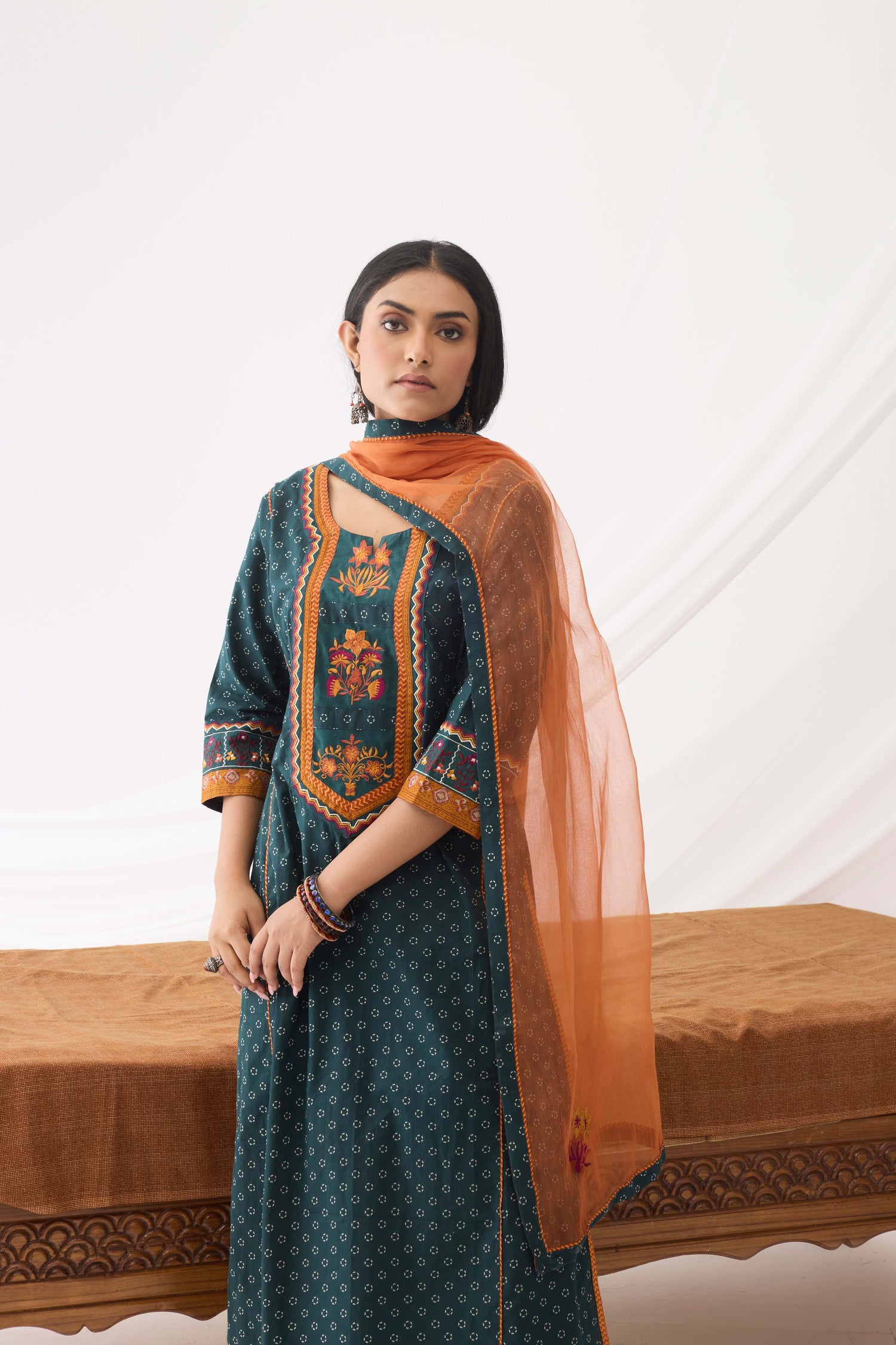 Dienne Dupatta Rust (9963691245867)