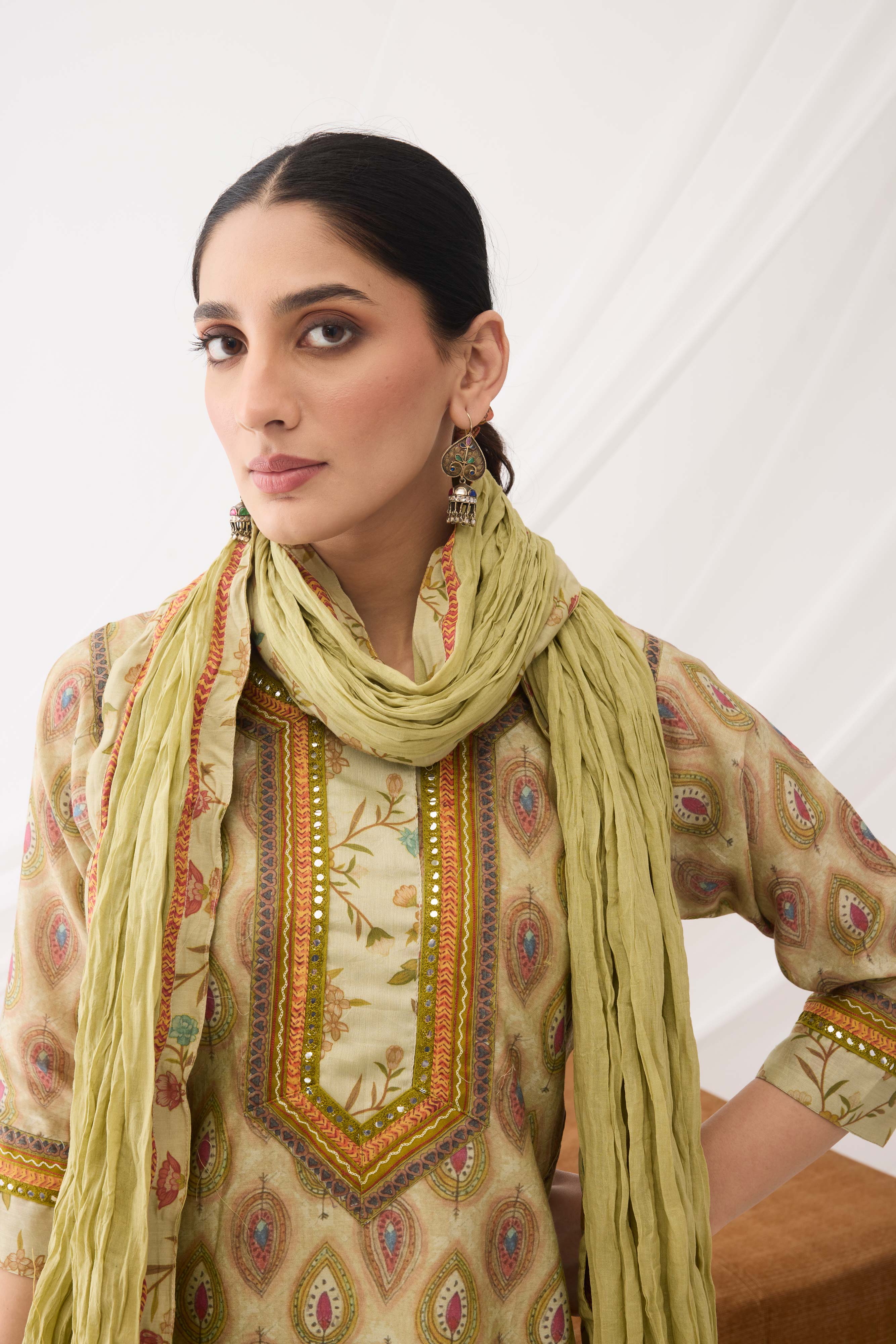 Rozana Dupatta Light Green (9963742691627)