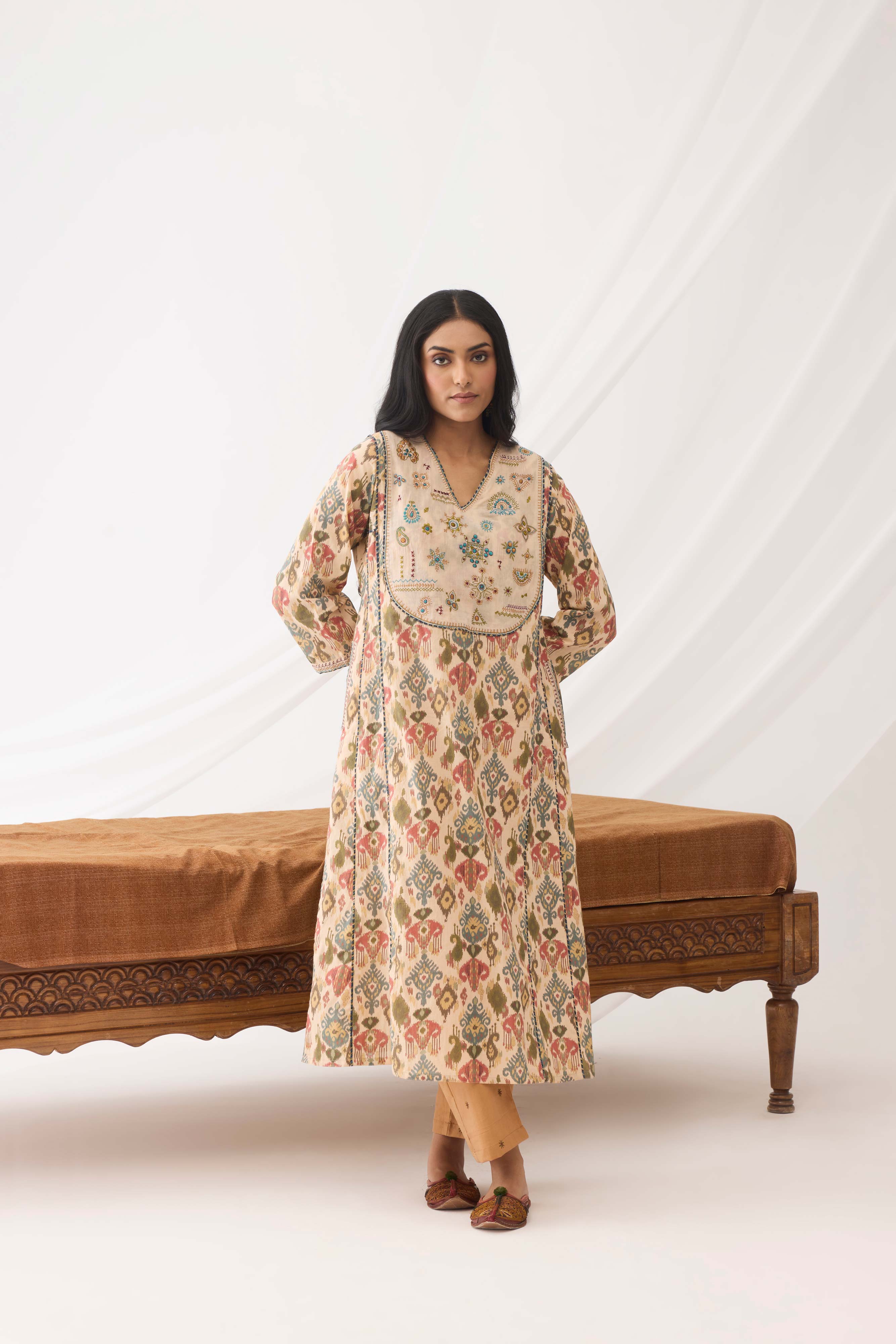 Tulsi Kurta Beige Peach (9963634098475)