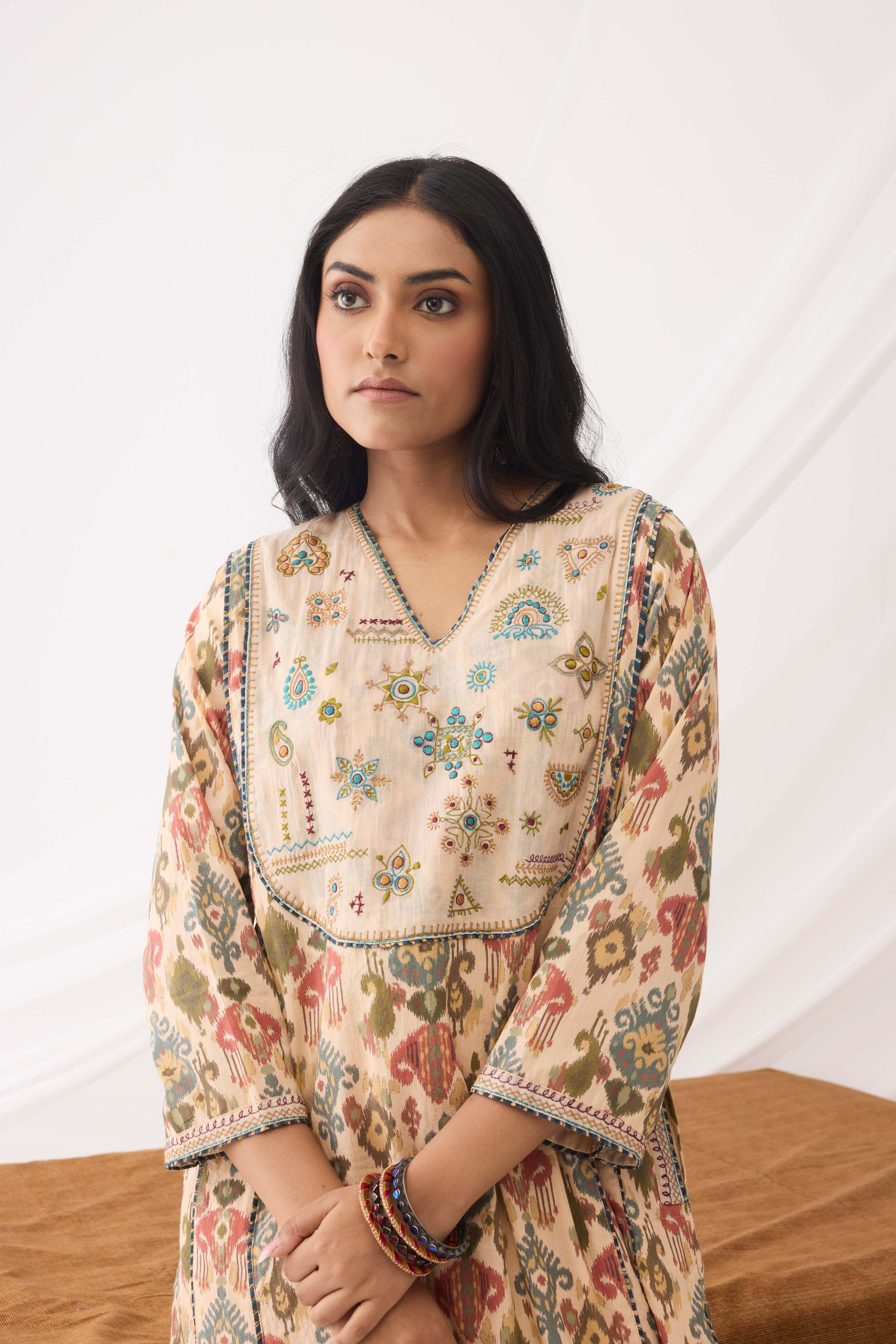 Tulsi Kurta Beige Peach (9963634098475)