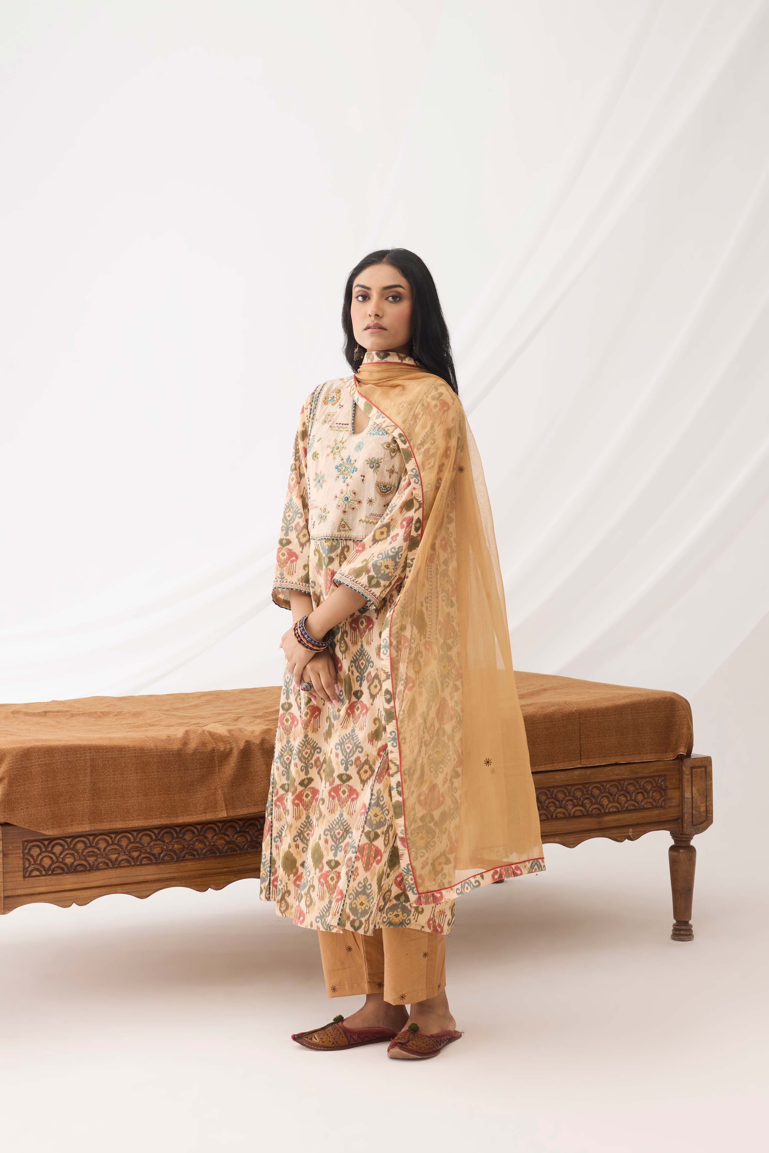 Tulsi Kurta Beige Peach (9963634098475)