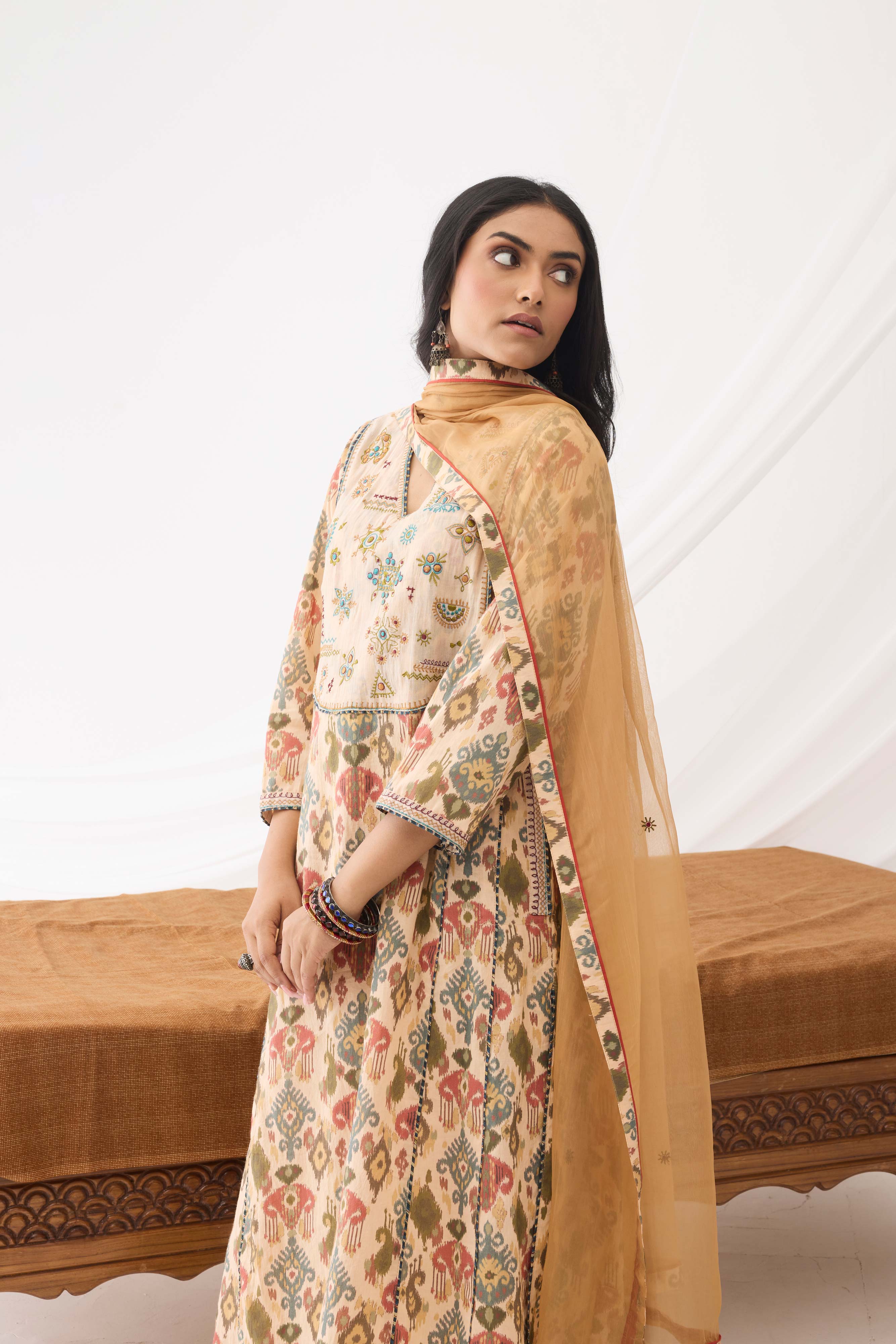 Tulsi Kurta Beige Peach (9963634098475)