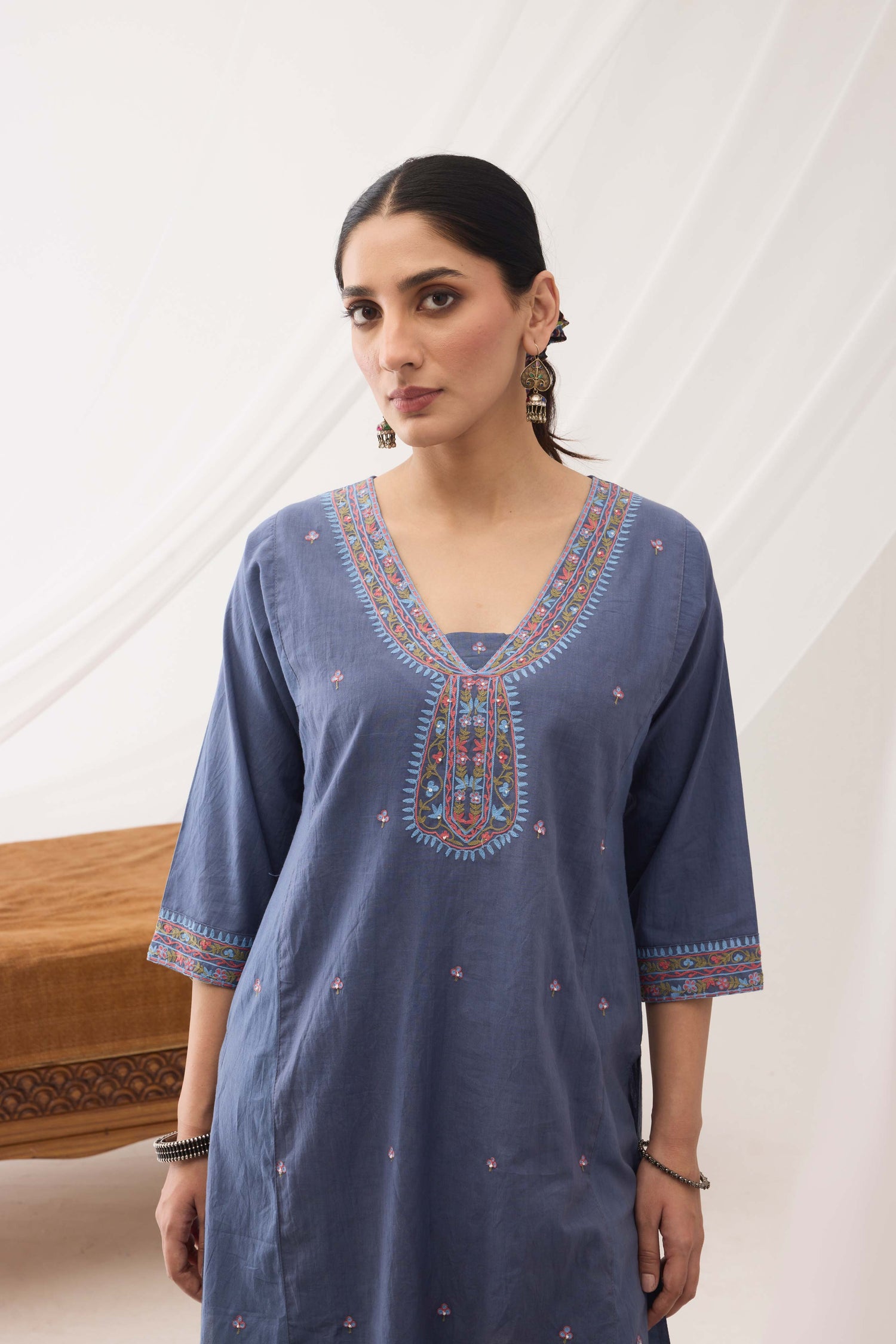 Dienne Kurta Steel Blue (9963492802859)