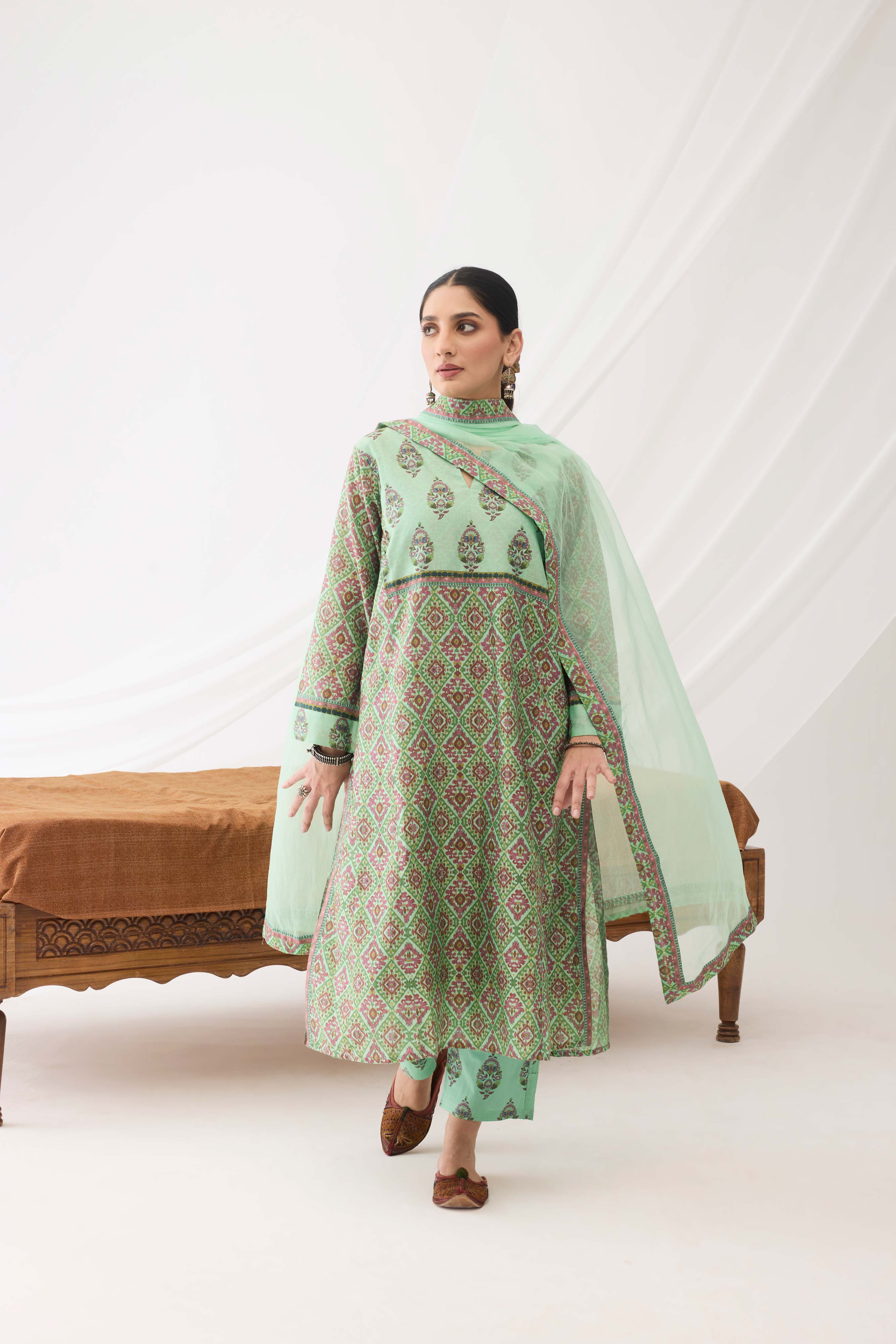 Anaya Kurta Light Green Pink (9967454322987)