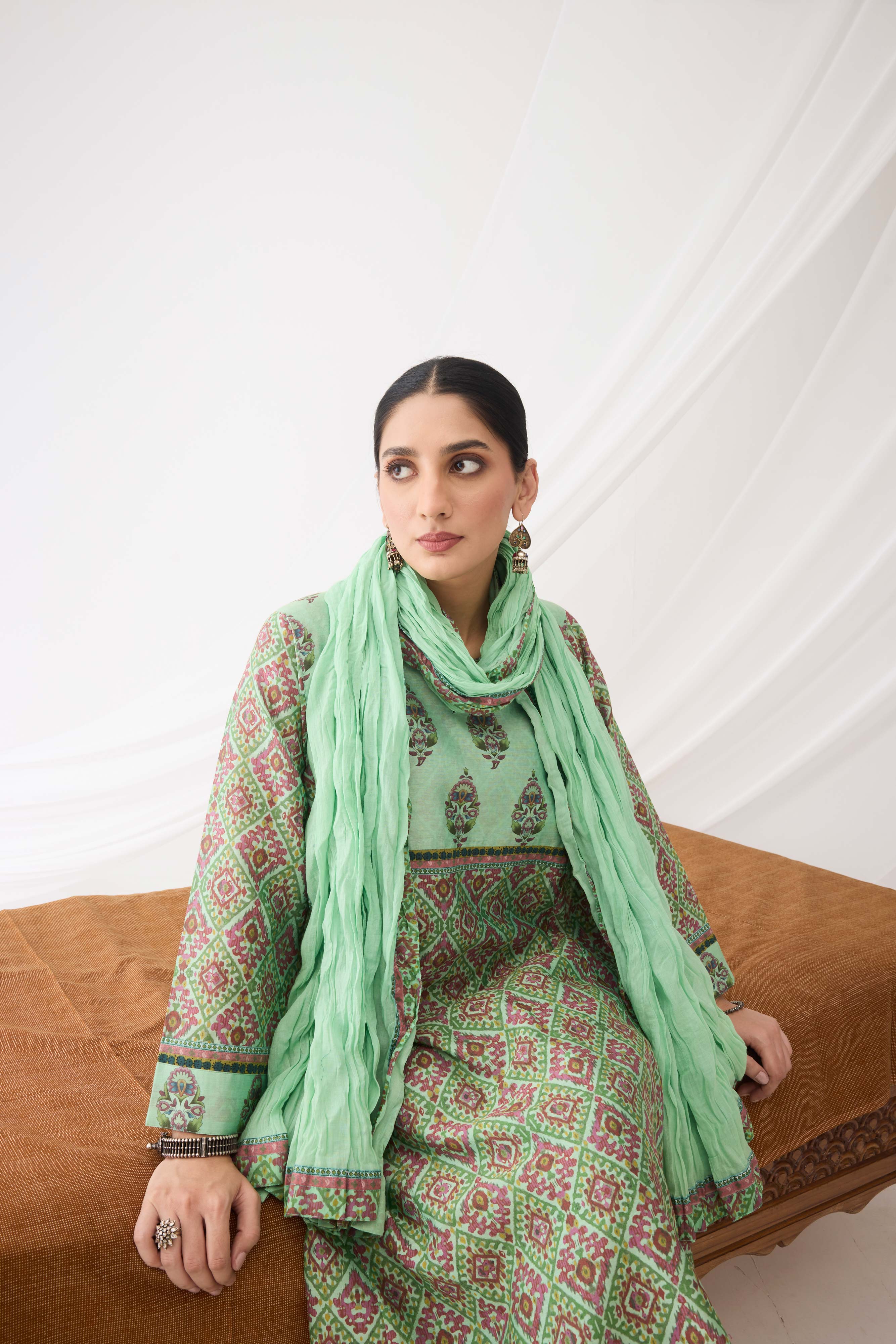 Anaya Kurta Light Green Pink (9967454322987)