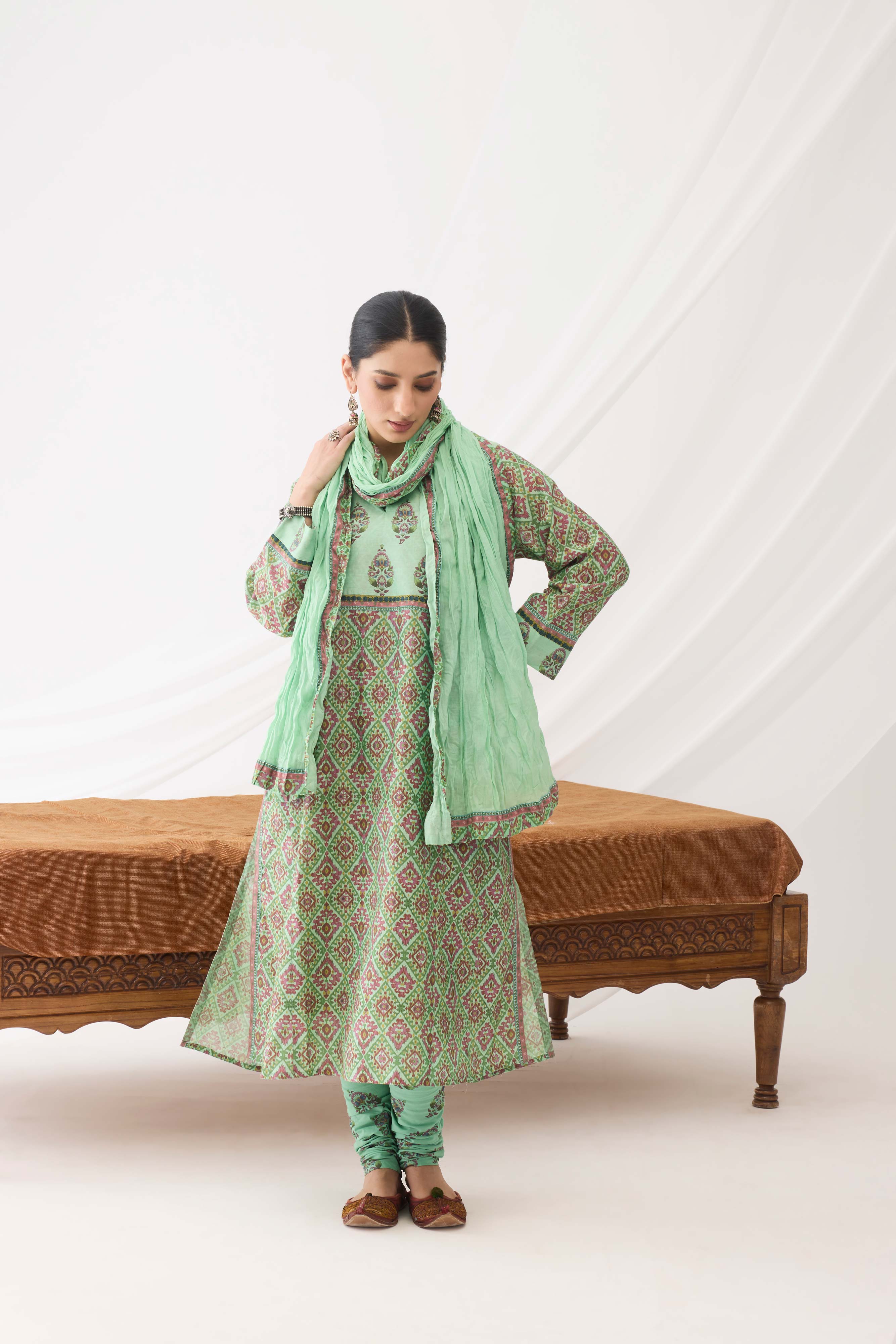 Rozana Dupatta Light Green (9967196111147)