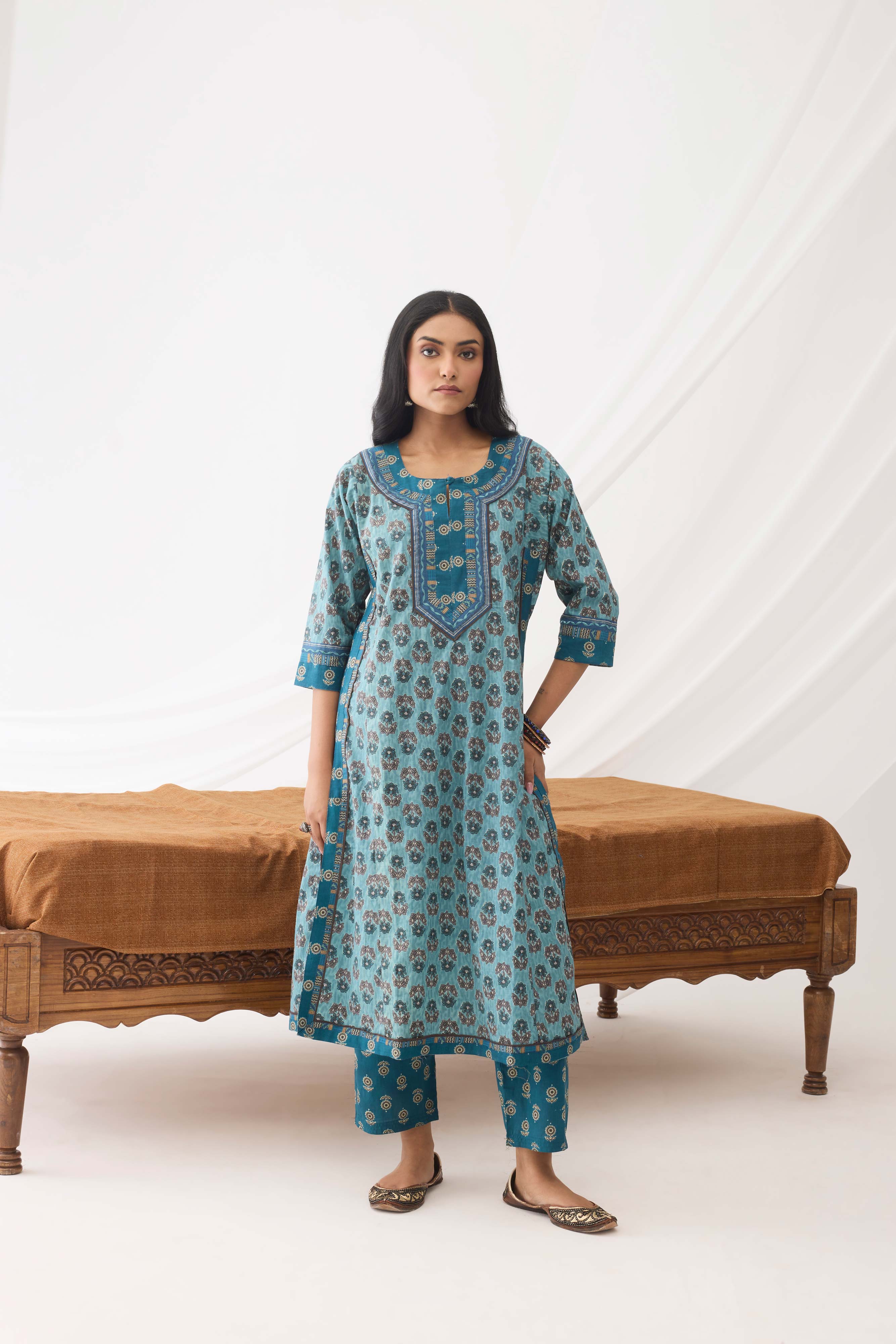Anu Kurta Teal Blue (9963995496747)