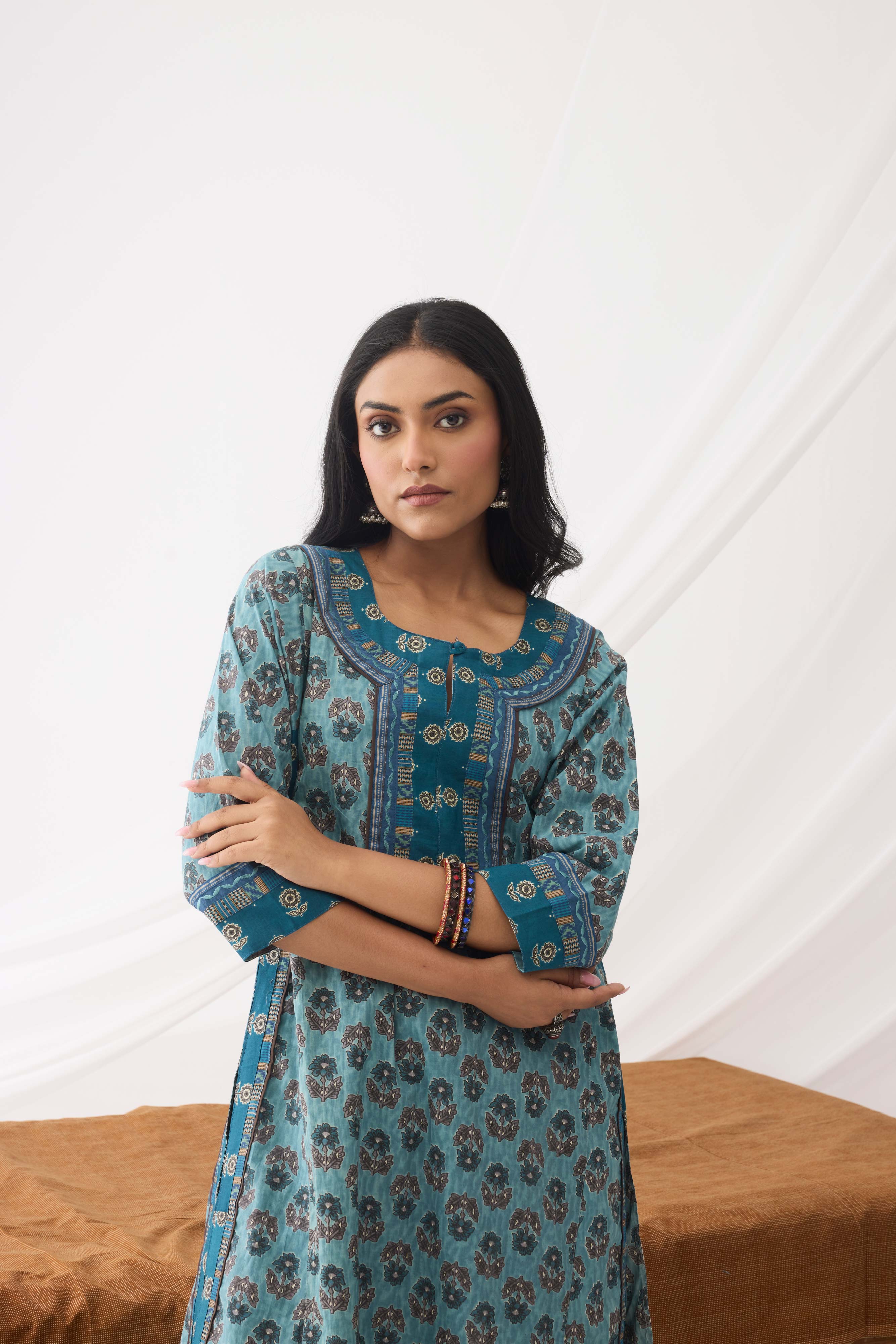 Anu Kurta Teal Blue (9963995496747)