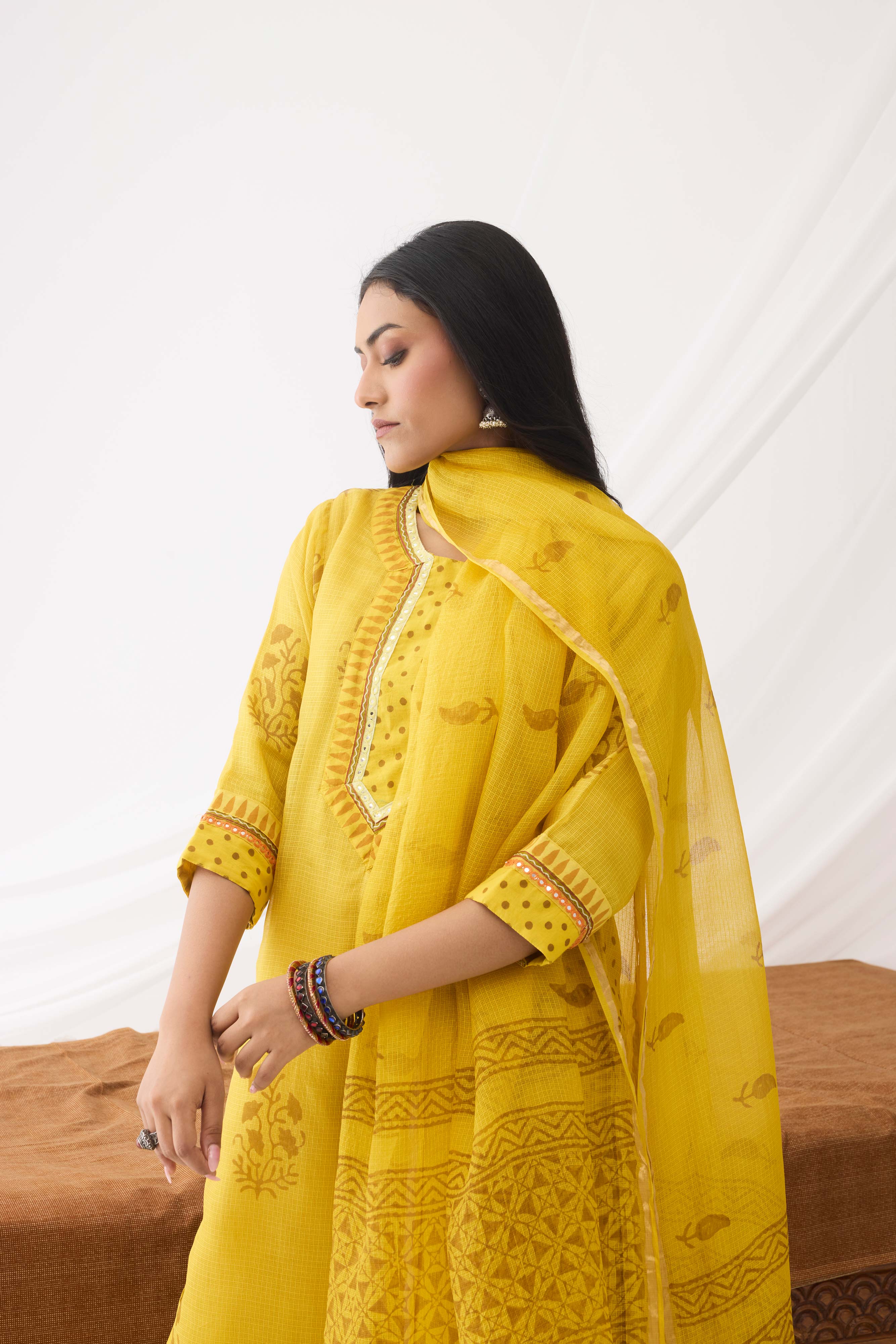 Adya Kurta Yellow (9964094685483)