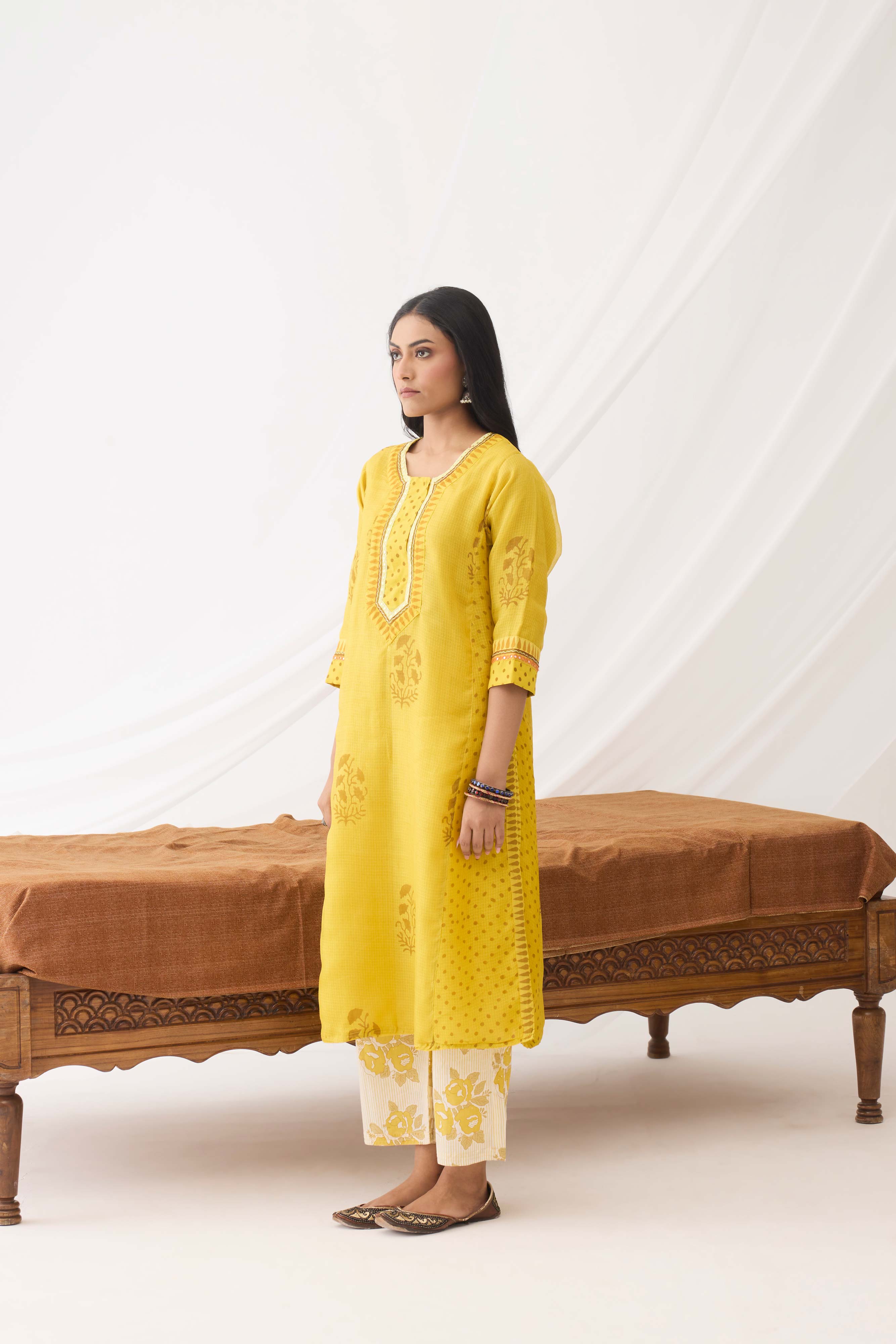 Adya Kurta Yellow (9964094685483)