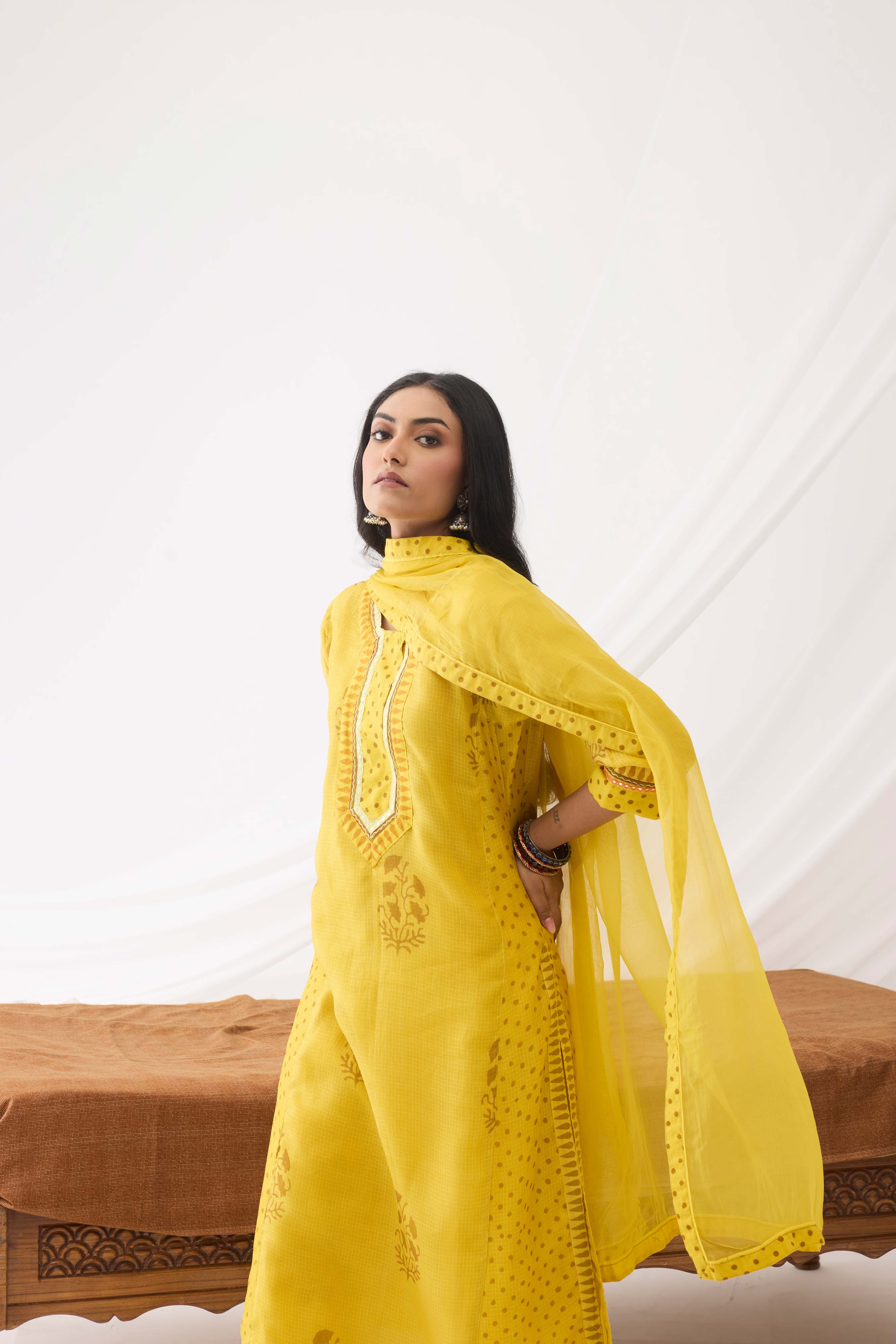 Adya Kurta Yellow (9964094685483)
