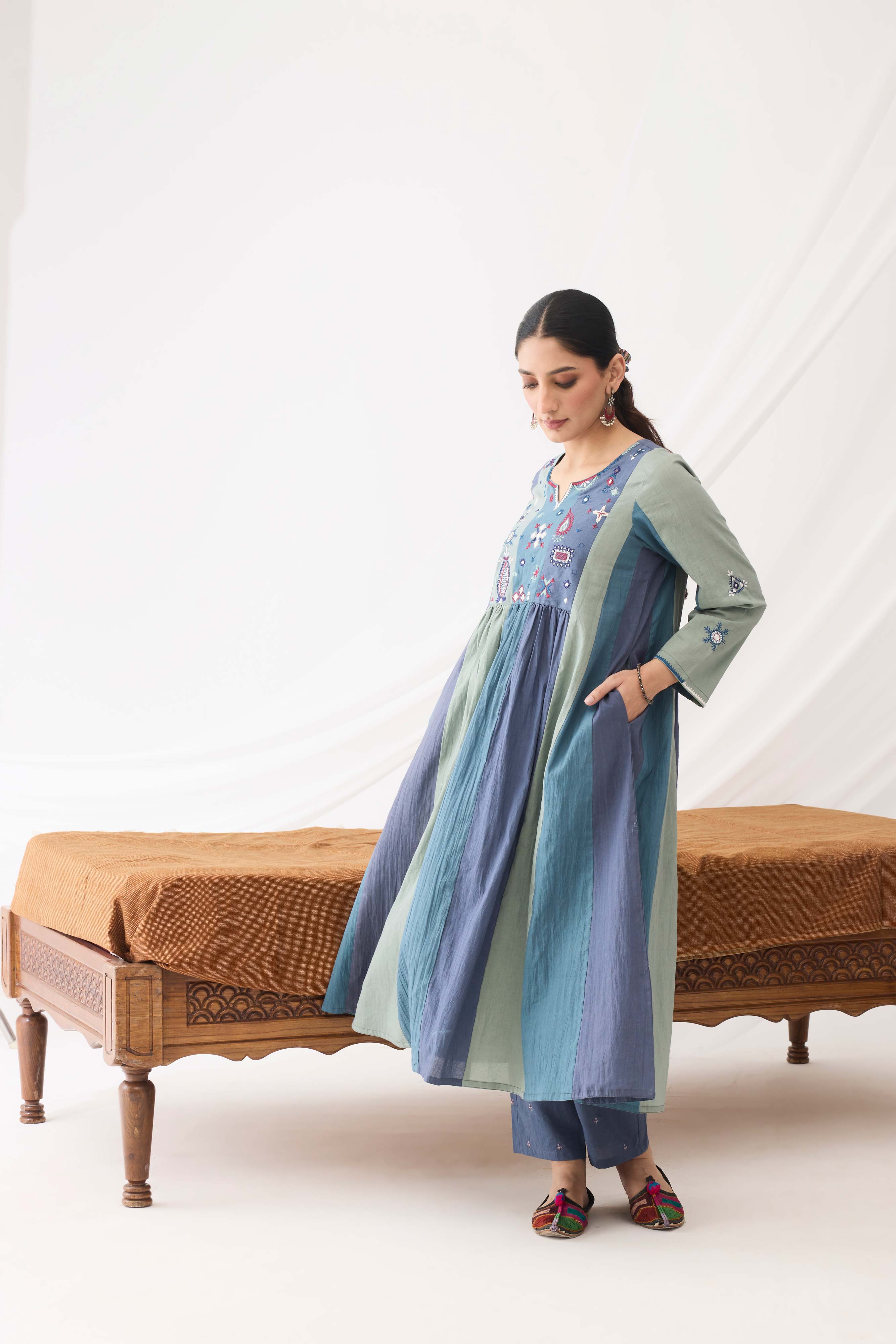 Dreamy Kurta Blue (9962825580843)