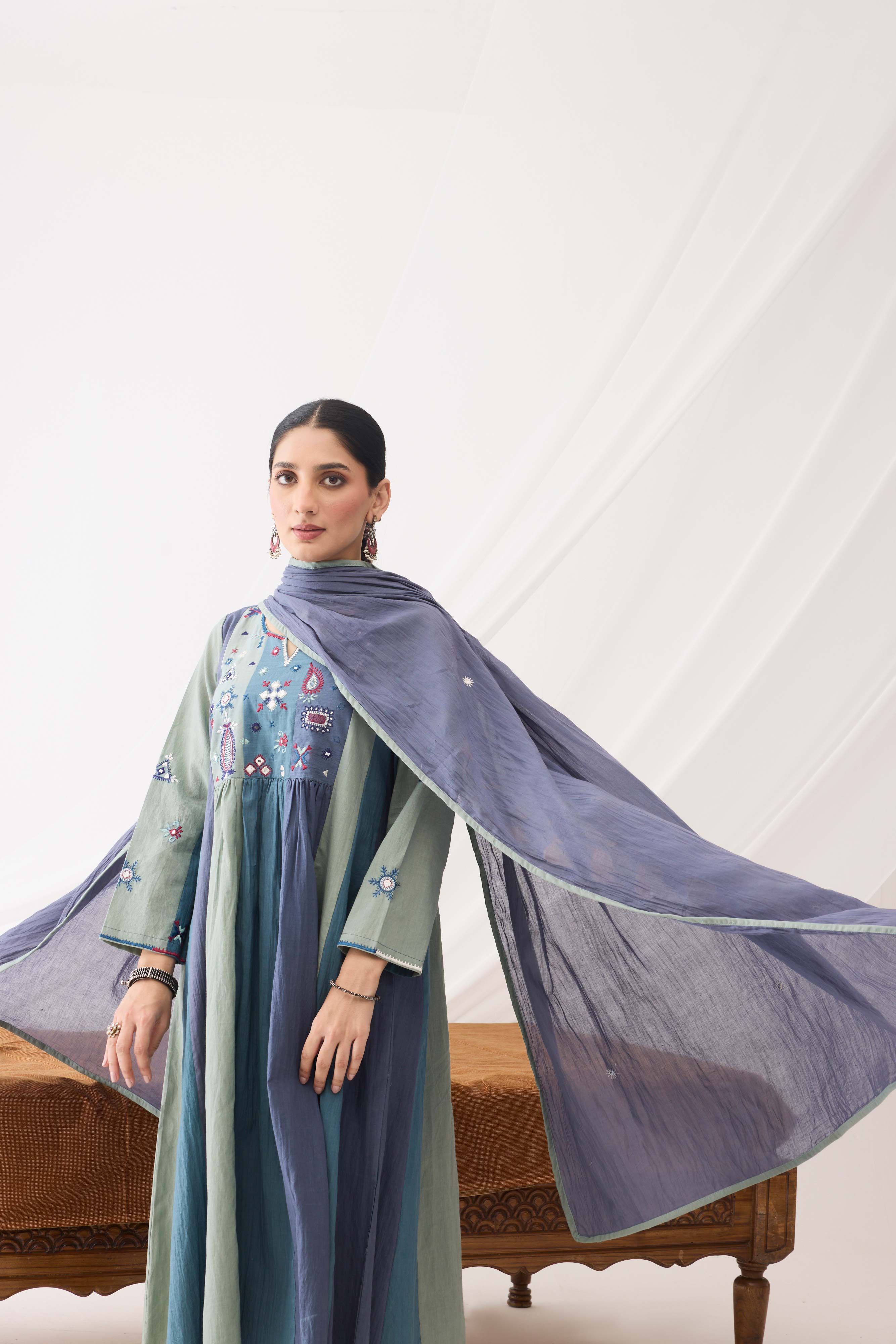 Dreamy Kurta Blue (9962825580843)